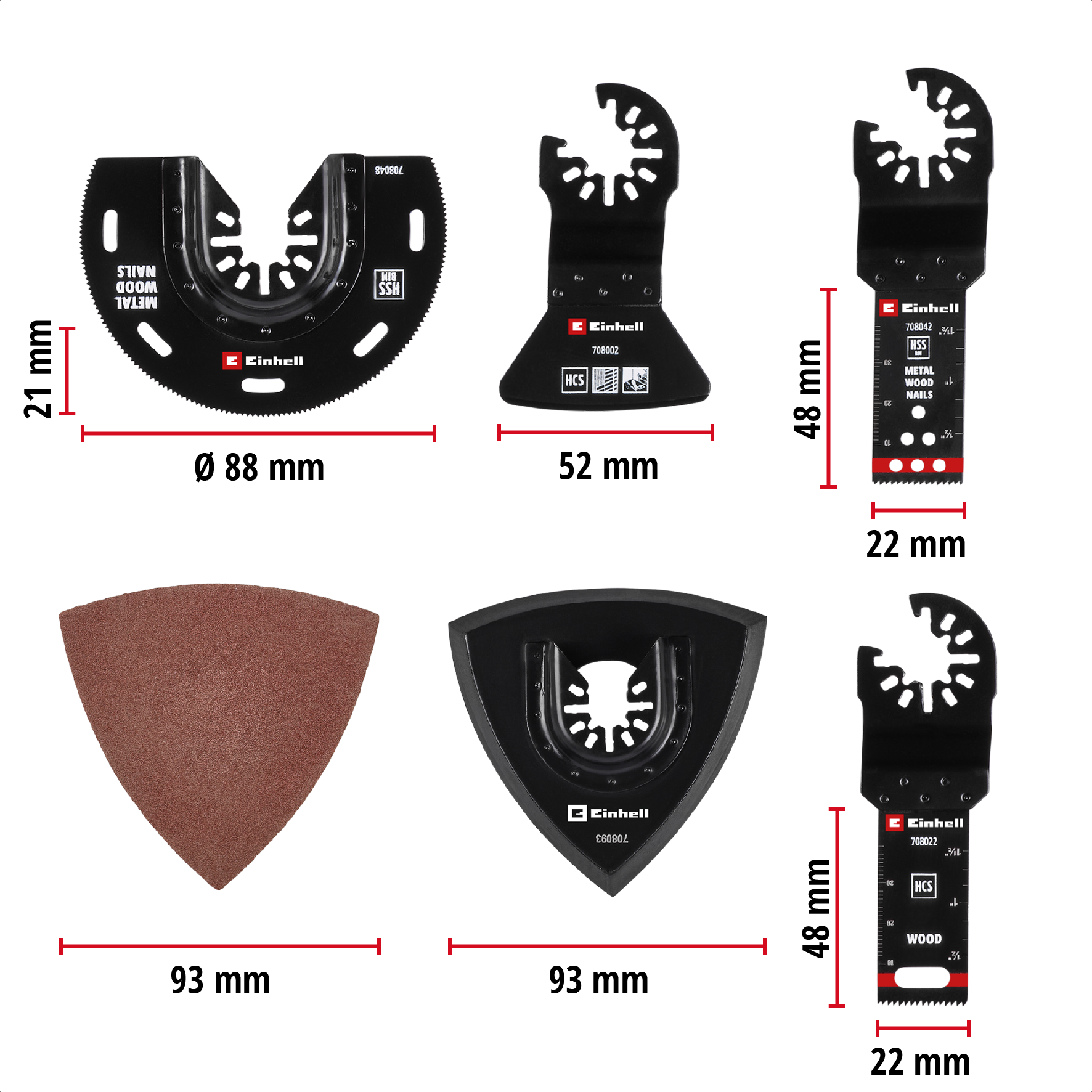 Einhell Universal-Multitool-Set mit Universalaufnahme, 17-tlg.