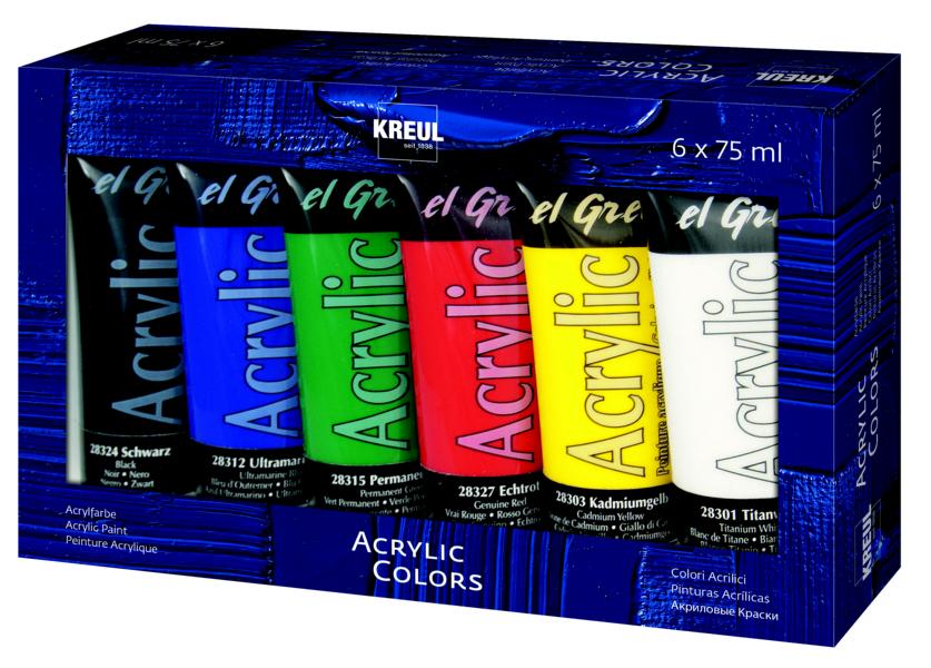 4000798282608 EL GRECO ACRYLIC 6ER SET 6X75ML KREUL