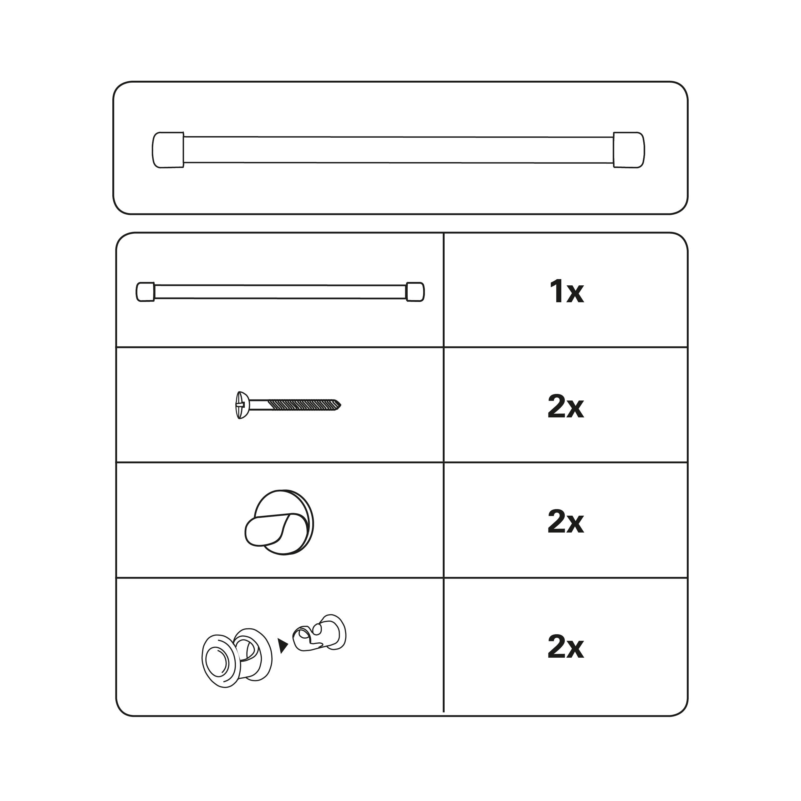143540_03 GARDINIA VITRAGESTANGE NEVADA 120CM