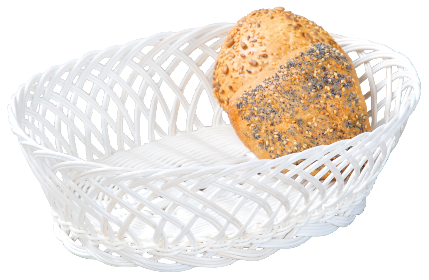 Kesper Brotkorb aus Kunststoffgeflecht, oval, weiß, 31 x 23,5 x 8,5 cm Kesper Brotkorb aus Kunststoffgeflecht, oval, weiß, 31 x 23,5 x 8,5 cm