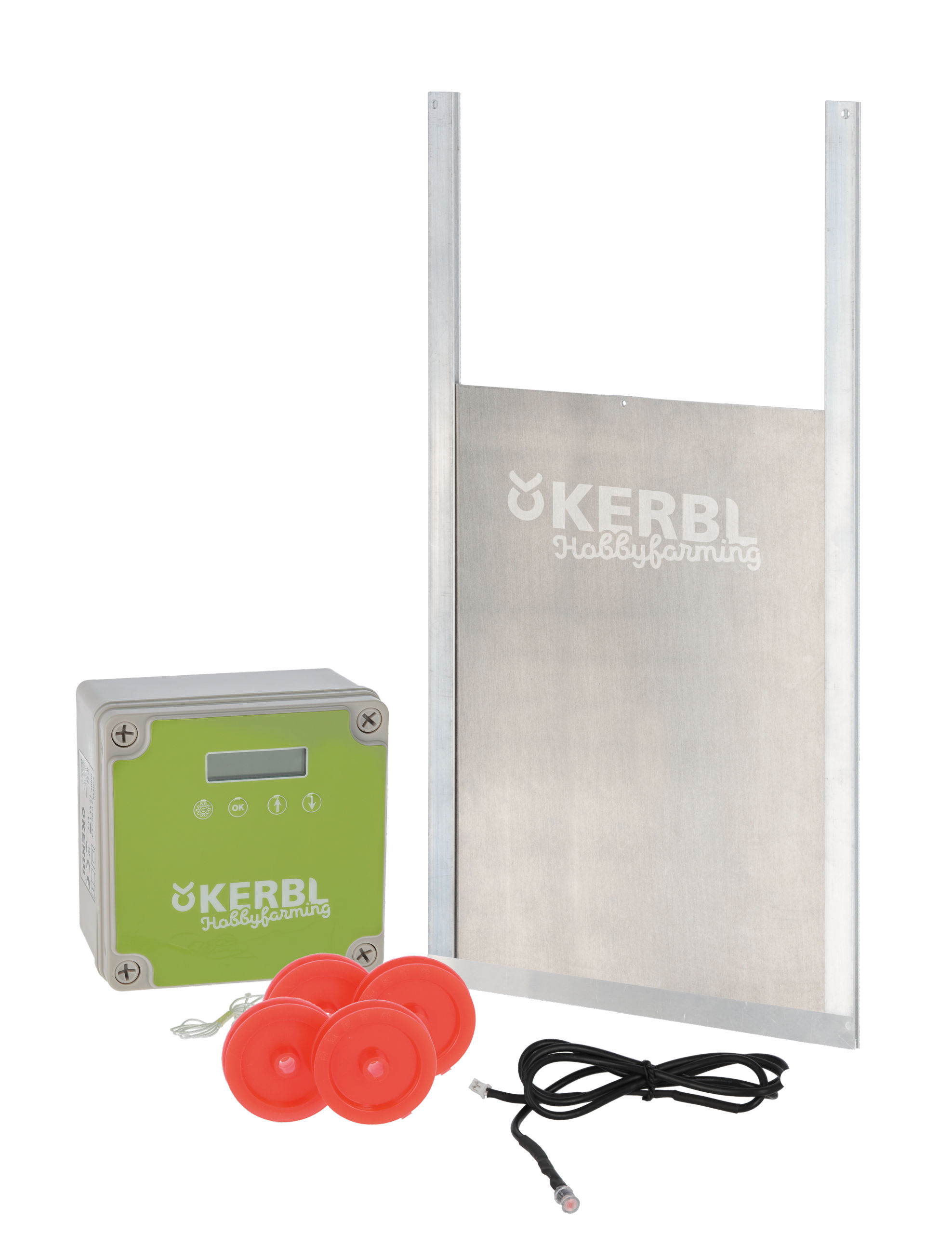Kerbl Automatische Hühnertür mit Schiebetür 300x400mm, verpackt