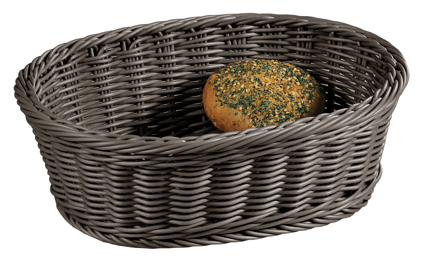 Kesper Brot- & Obstkorb, oval, grau, 29,5 x 23 x 9,5 cm