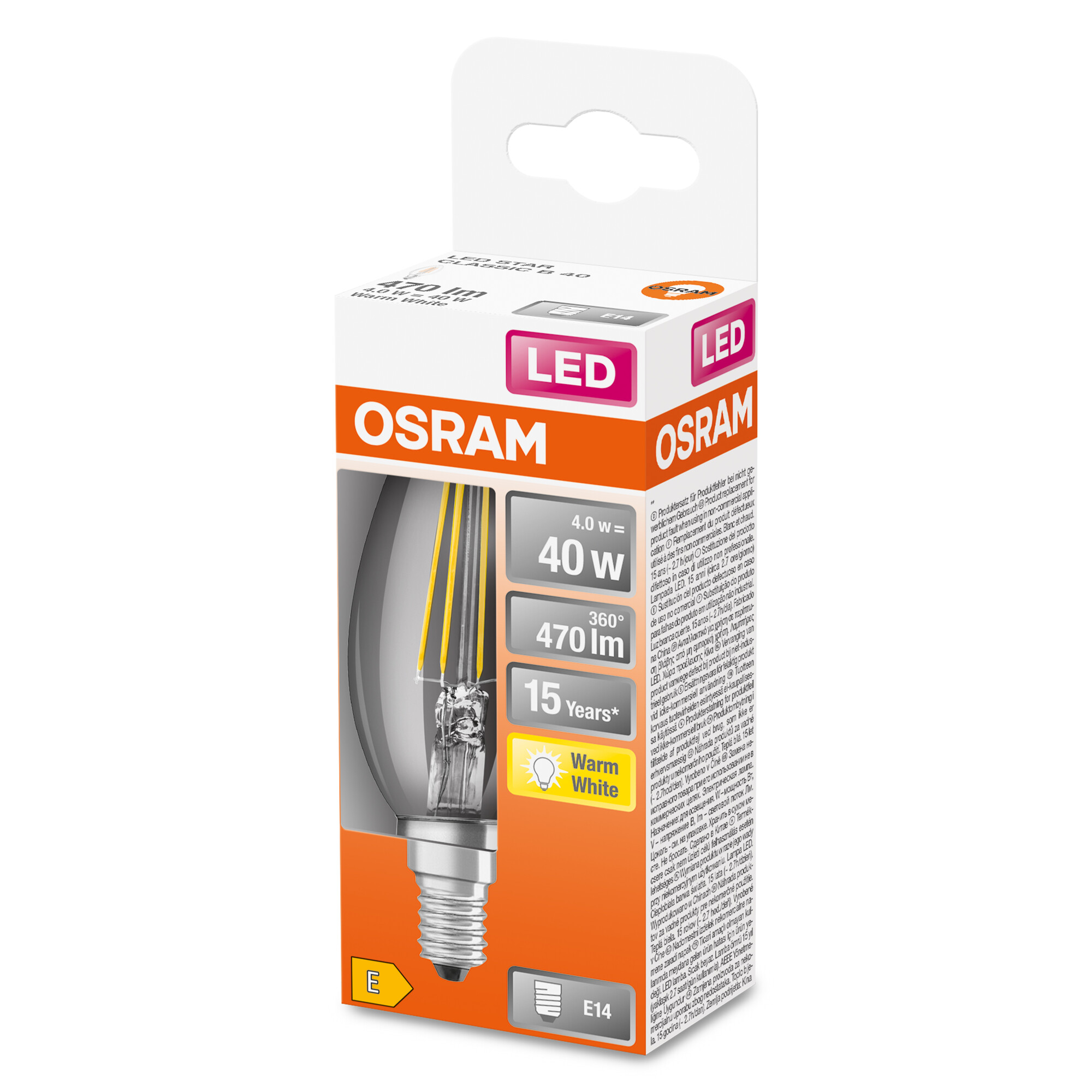 Osram Retrofit Classic B LED klar, E14 Osram Retrofit Classic B LED klar, E14