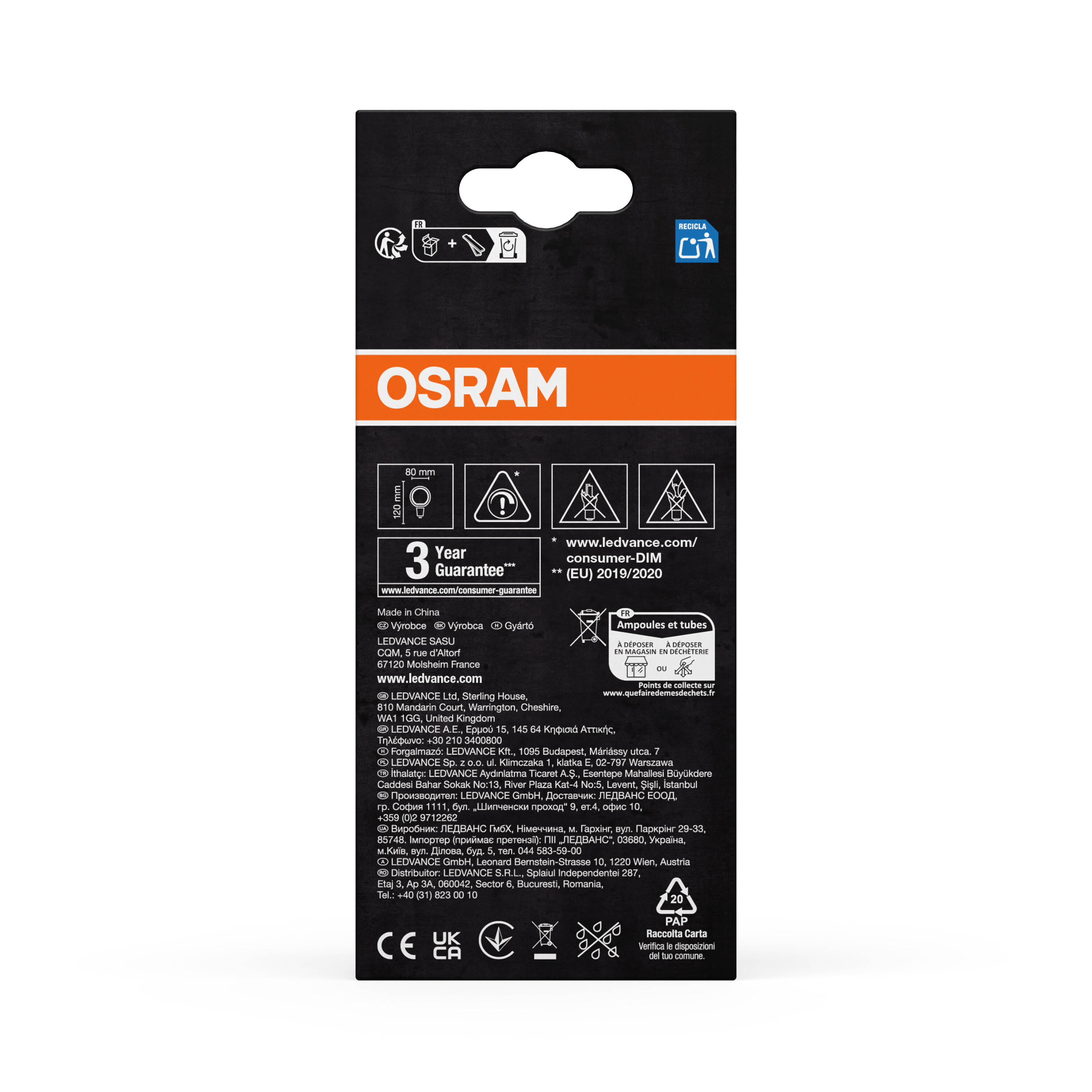 Osram Vintage 1906 LED Lampe O-Form, warmweiß