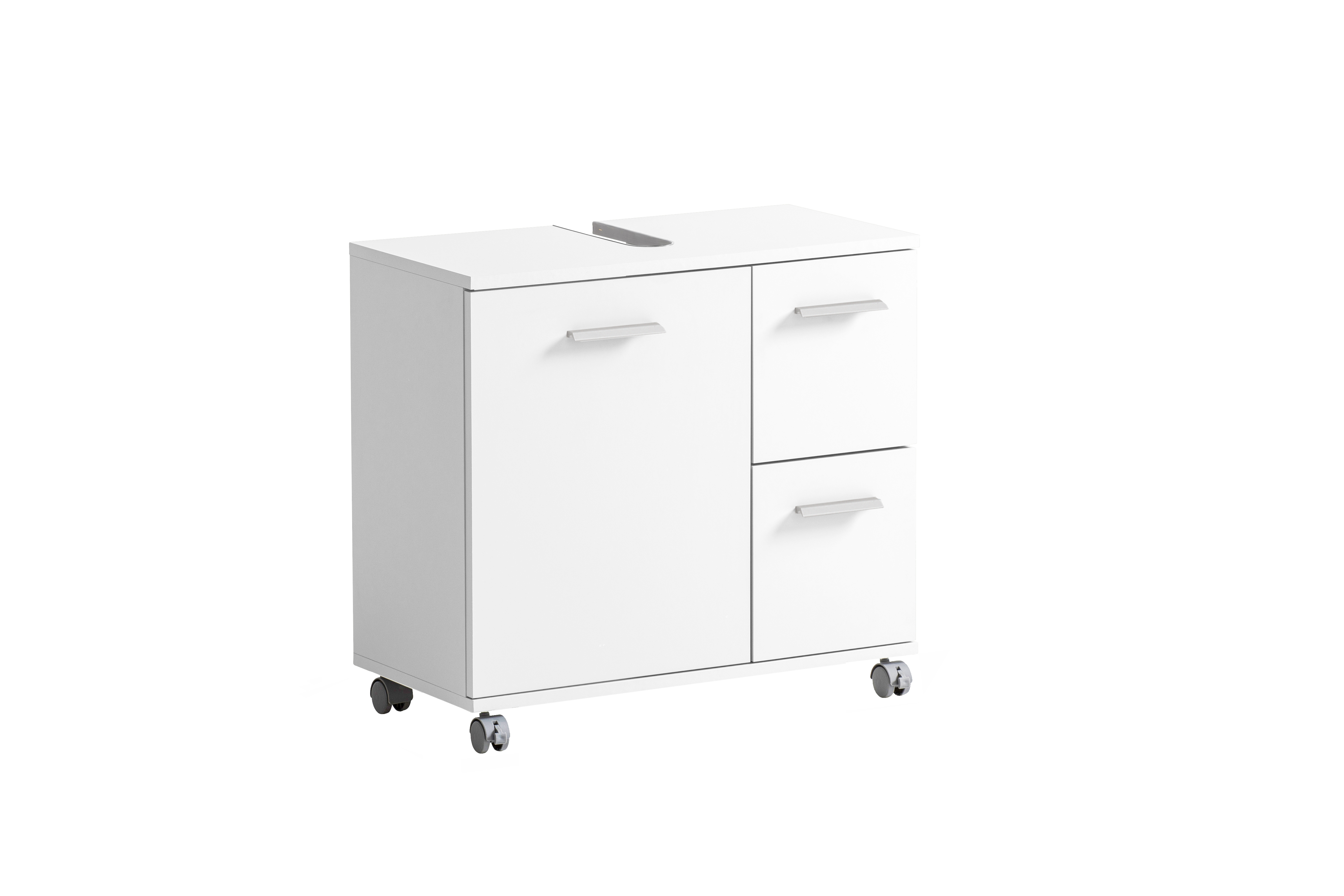 W. Schildmeyer Waschbeckenunterschrank Palermo 650, 1T/2SK, mattweiß
