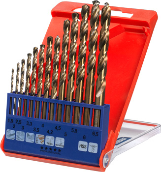 421600-100 Kwb Cobalt-Bohrer 1.5 - 6.5 mm, 13-teilig