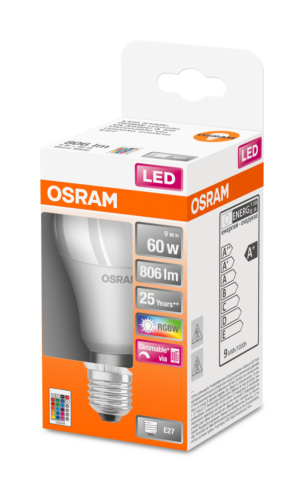 4058075430754_Packaging_image OSRAM LEUCHTMITTEL LED RETROFIT RGBW LAMPS WITH REMOTE