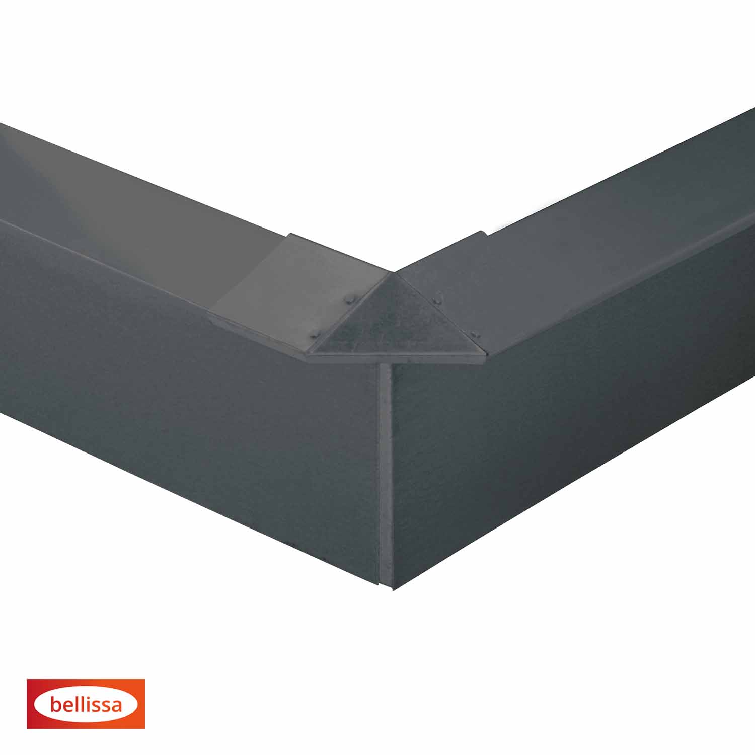 bellissa Schneckenblech Corten Eckteil, 7 x 7 x 20 cm