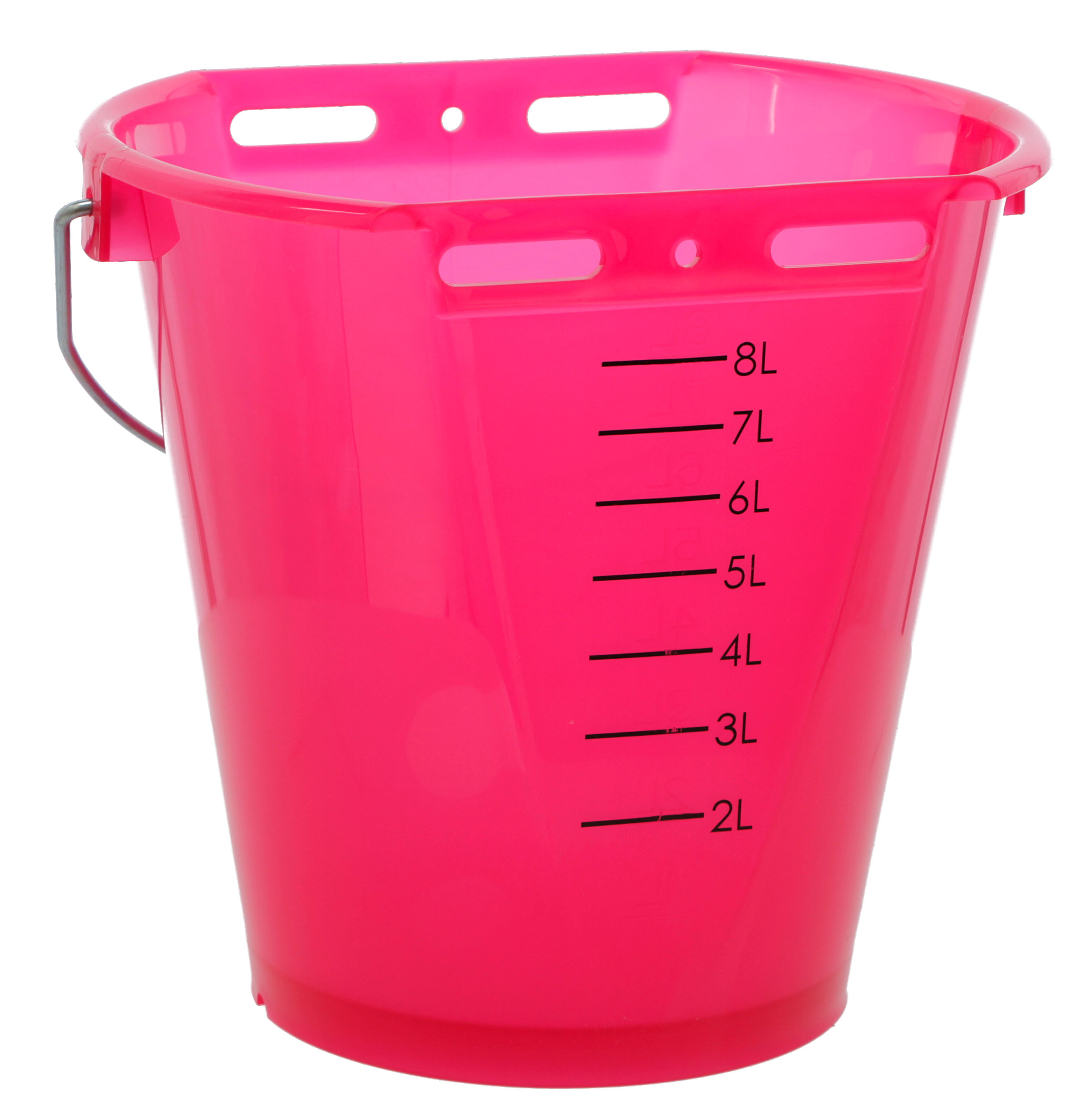 Kerbl Tränkeeimer rosa transparent mit Skala, ohne Zubehör