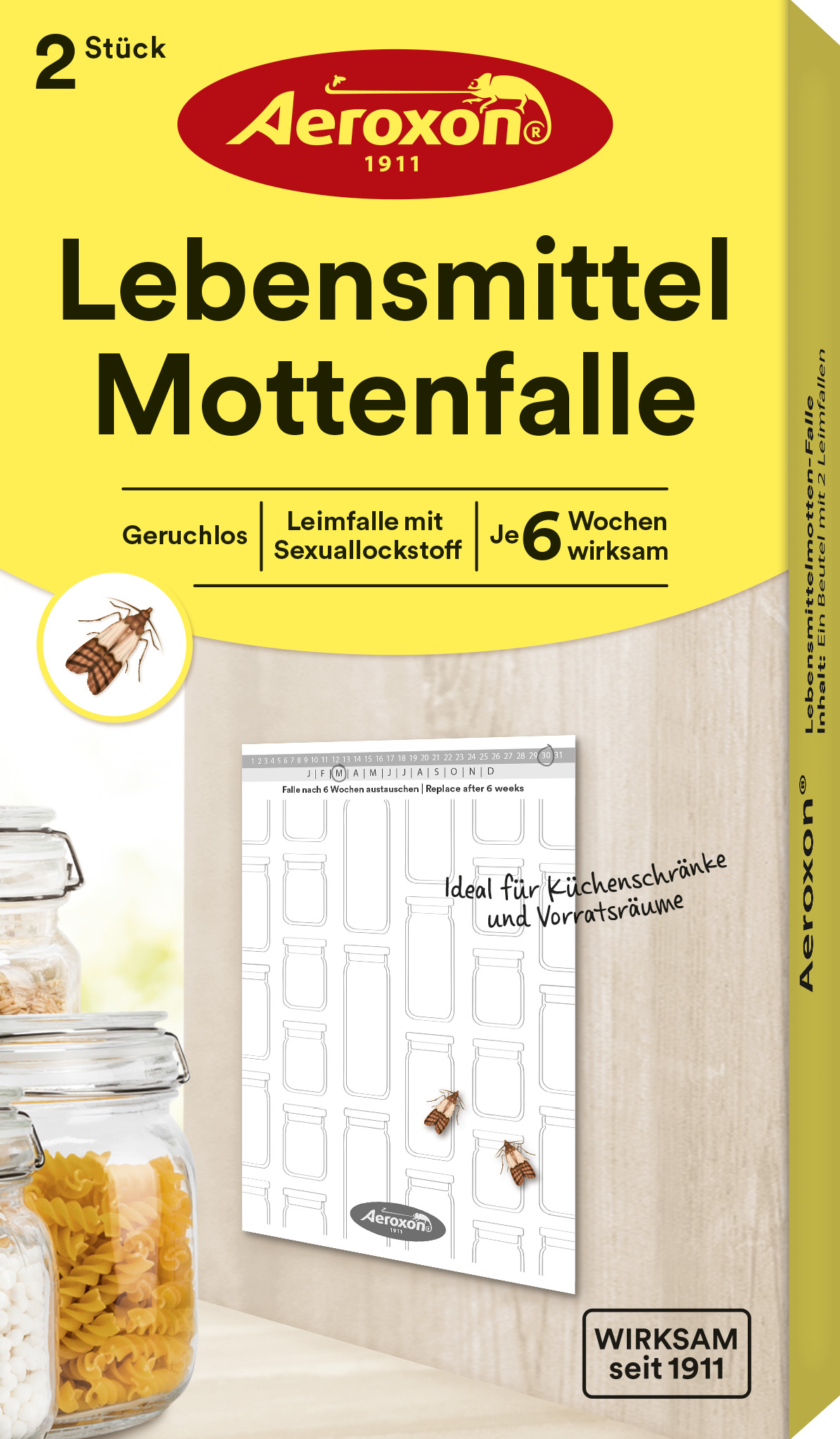 Aeroxon Lebensmittel Mottenfalle, 2 Stück Aeroxon Lebensmittel Mottenfalle, 2 Stück