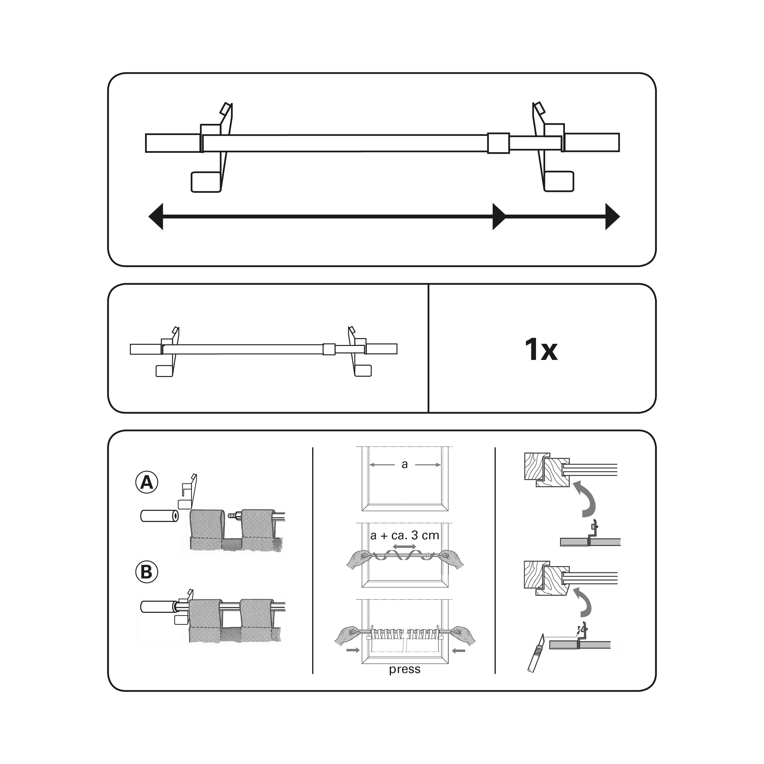 189356_10 GARDINIA KLEMMSTANGE PRESS&GO FILIGRANO ZYLINDER  80-110 EDELST.OP