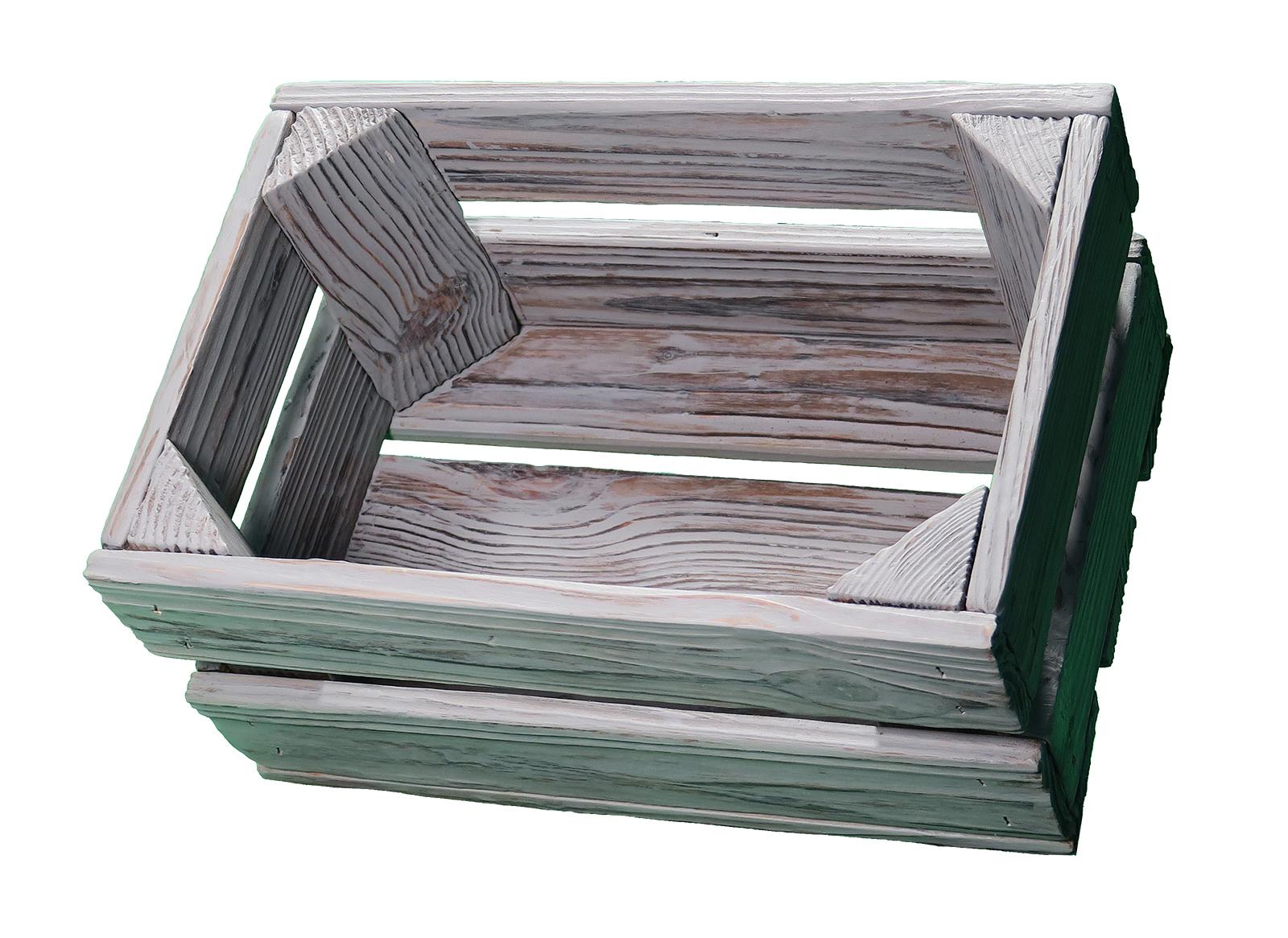 K1600_904760_3 Waldsehnen Holzkiste, grau, 30 cm