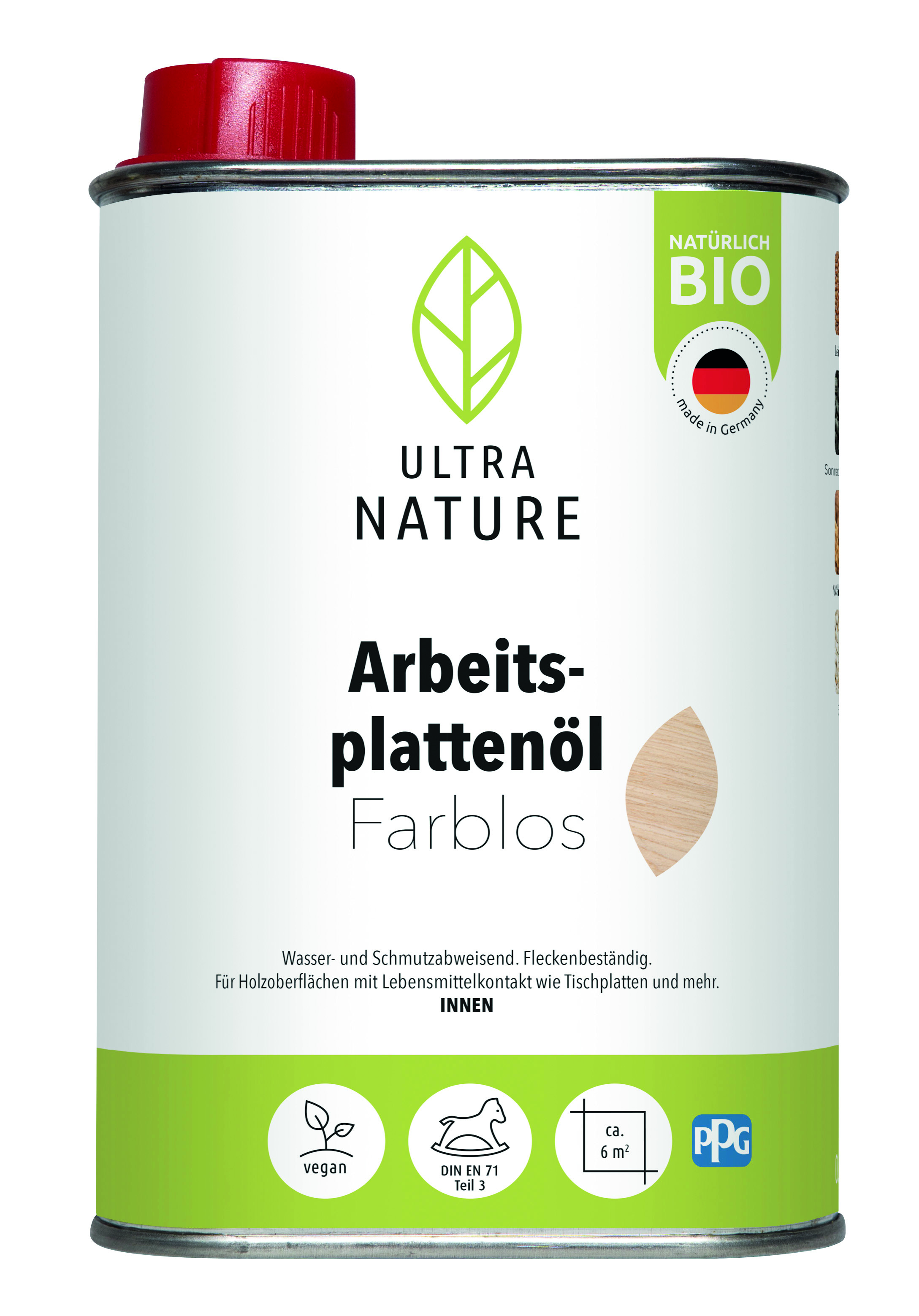 Ultra Nature Arbeitsplattenöl Farblos, 0,25 l Ultra Nature Arbeitsplattenöl Farblos, 0,25 l