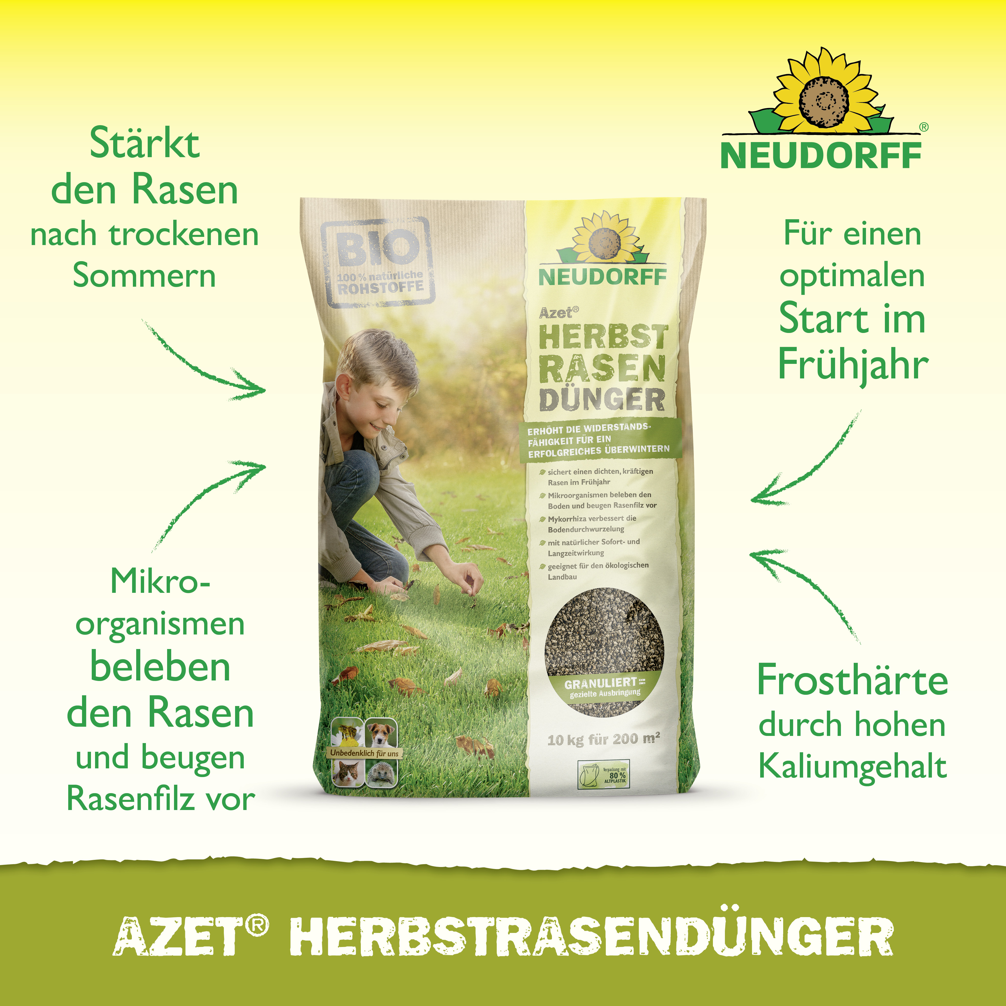 Neudorff Azet HerbstRasen Dünger 