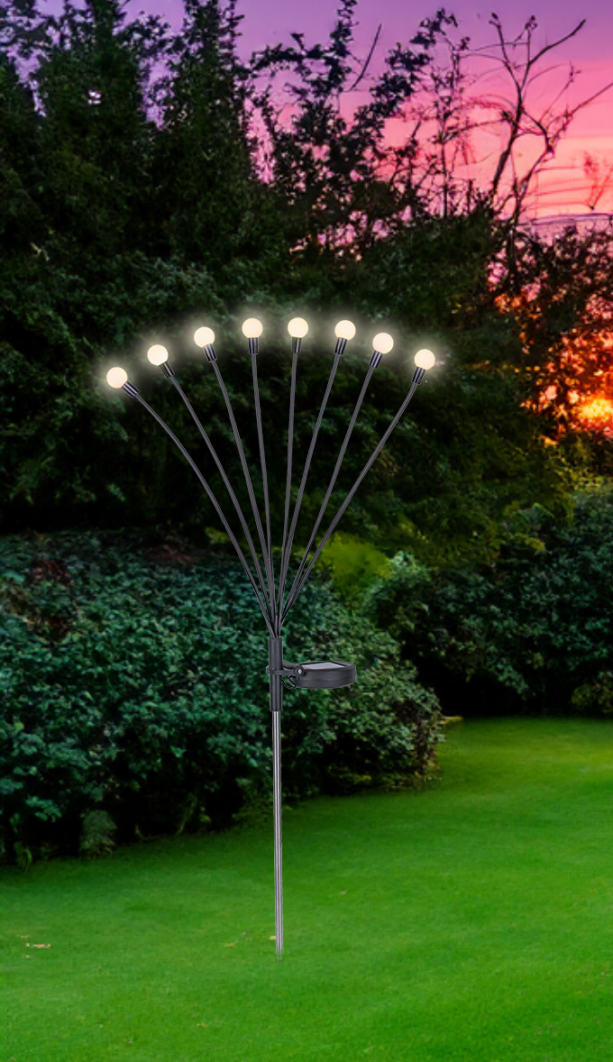 Globo Solarleuchte edelstahl, 8 x LED Globo Solarleuchte edelstahl, 8 x LED