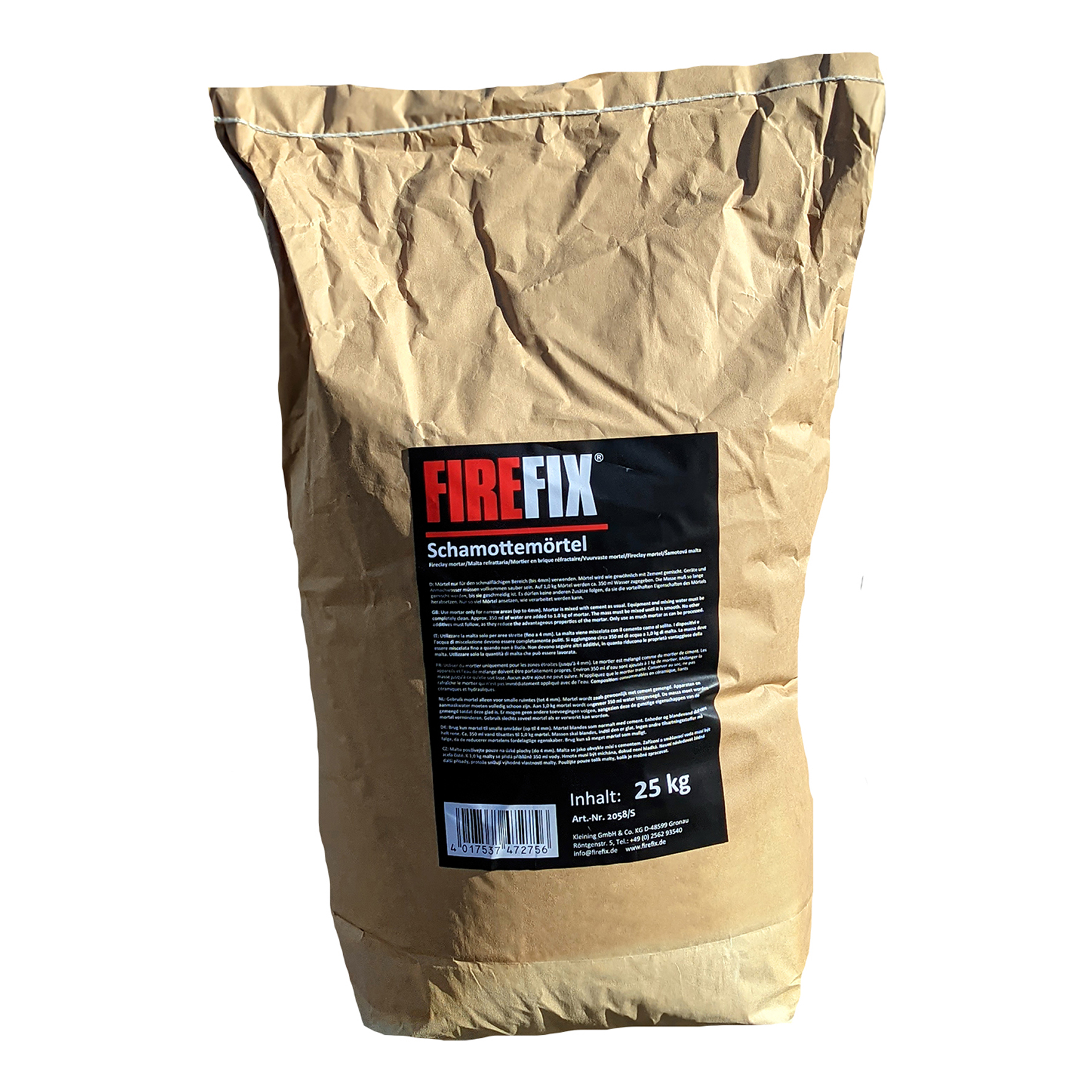 Firefix Feuerzement 2 kg, feuerfest bis 1.250 °C Firefix Feuerzement 2 kg, feuerfest bis 1.250 °C