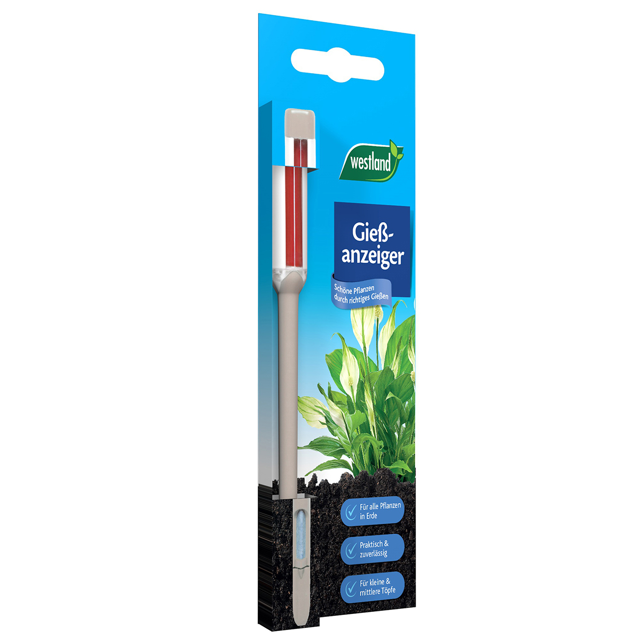 702963-1-pt01 WESTLAND GIEßANZEIGER 16CM GRAU