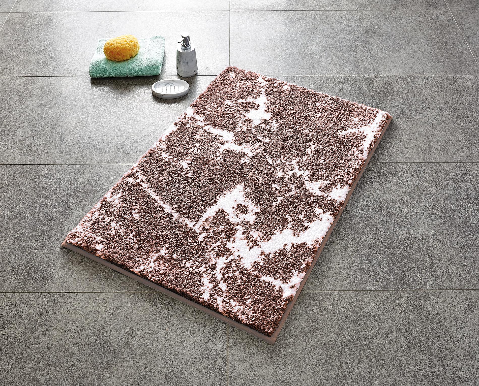 737177-2   TEPPICH 55X50 CM MARMOR BEIGE-WEIß