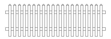 Delta Senkrechtzaun 55, KDI braun, 250 x 120 cm