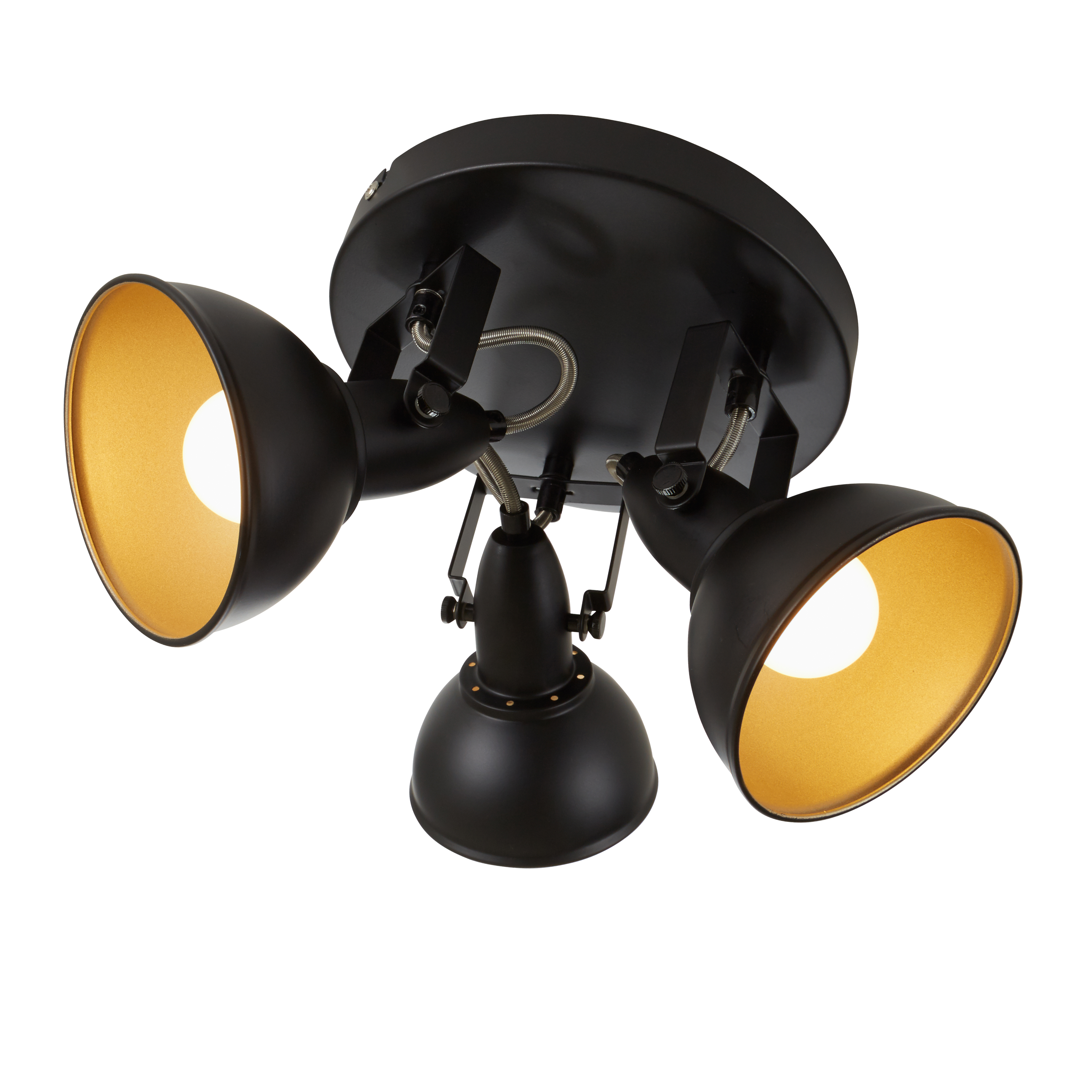 172772-4 BRILONER RONDELL 3XE14 SCHWARZ-GOLD BEWEGLICH D:21CM
