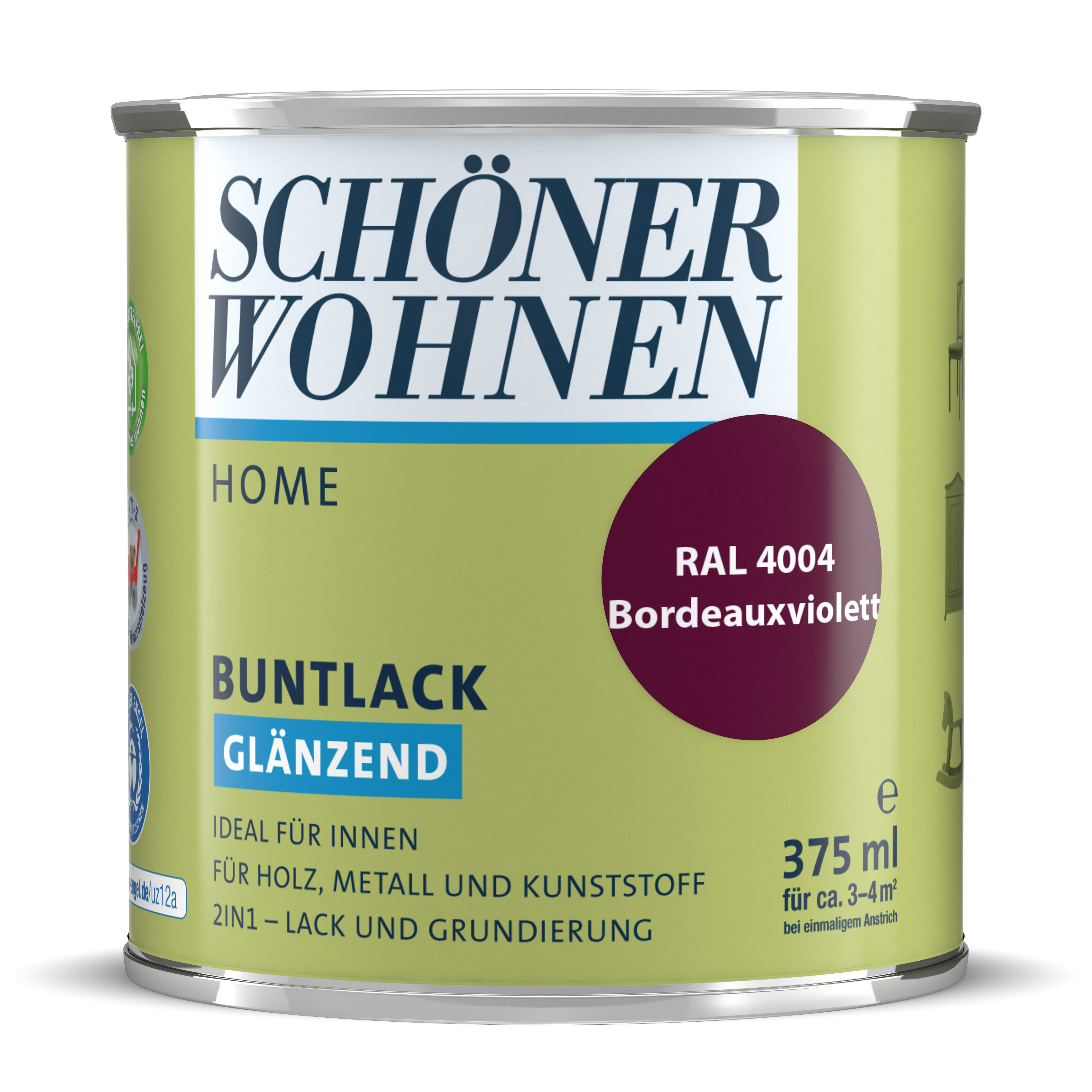 SW_2448-0375-4004 Schöner Wohnen Home Buntlack, glänzend, brombeerviolett