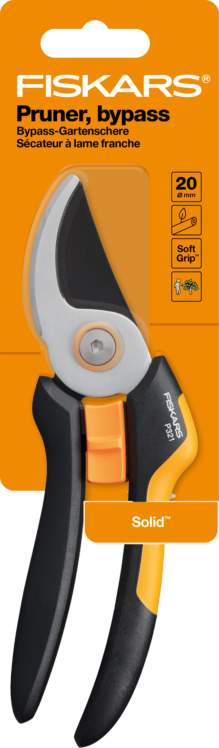 536317-3 SOLID M BYPASS-GARTENSCHERE P321 FISKARS