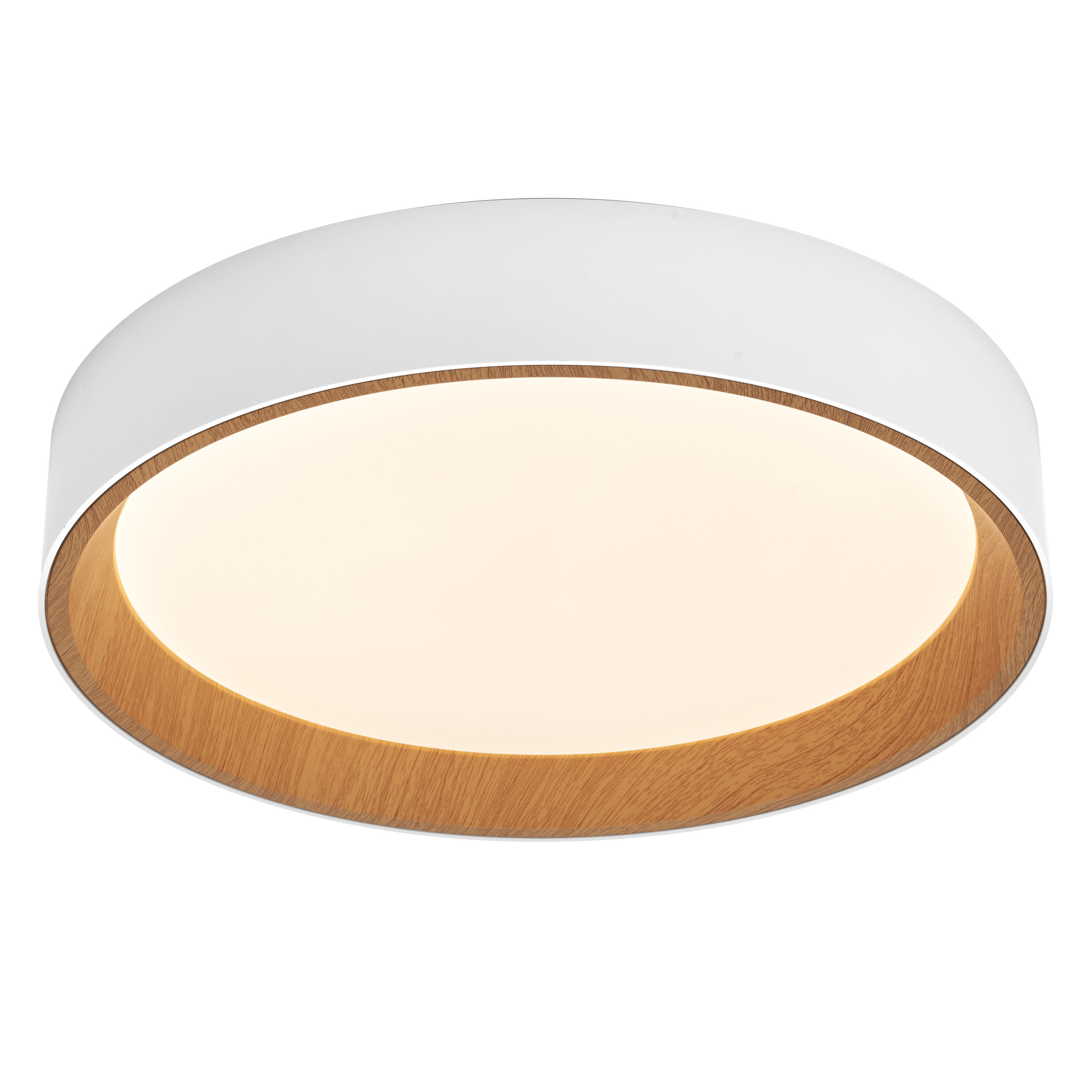 Osram Led Deckenleuchte "Orbis Larios", 390 mm, 24W, 830, Holzdekor/weiß