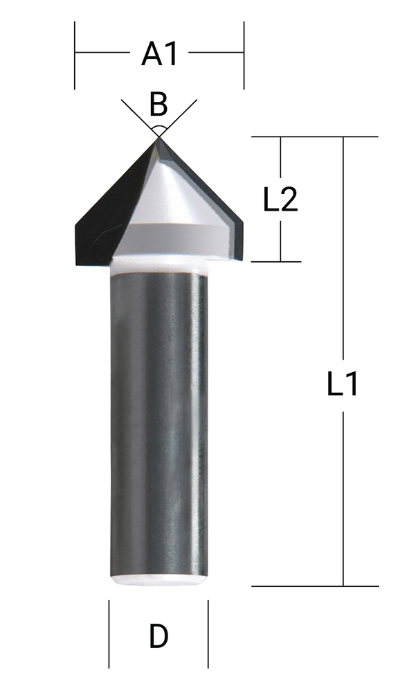 Makita V-Nutfräser, 12,7 mm