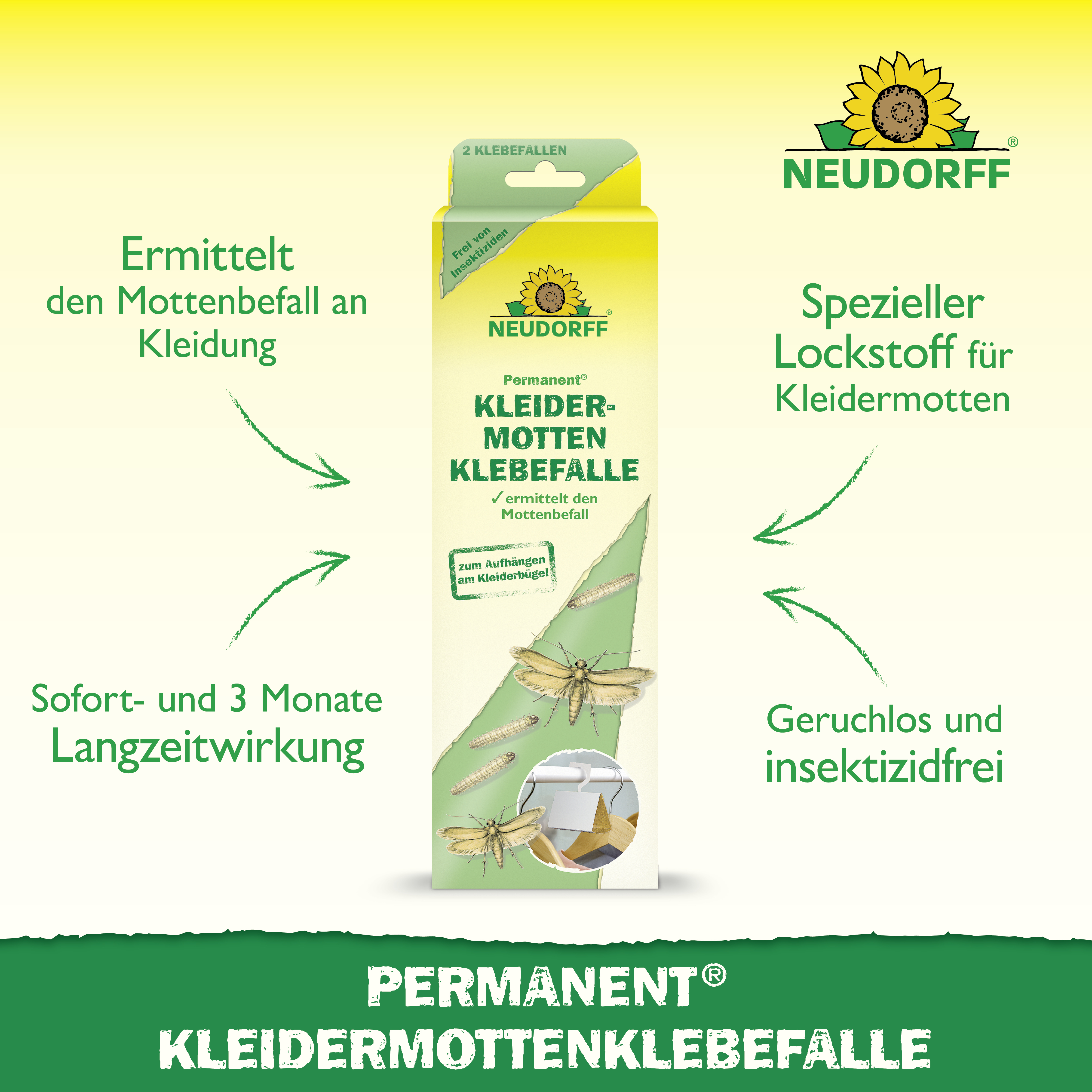 Neudorff Permanent KleidermottenKlebefalle