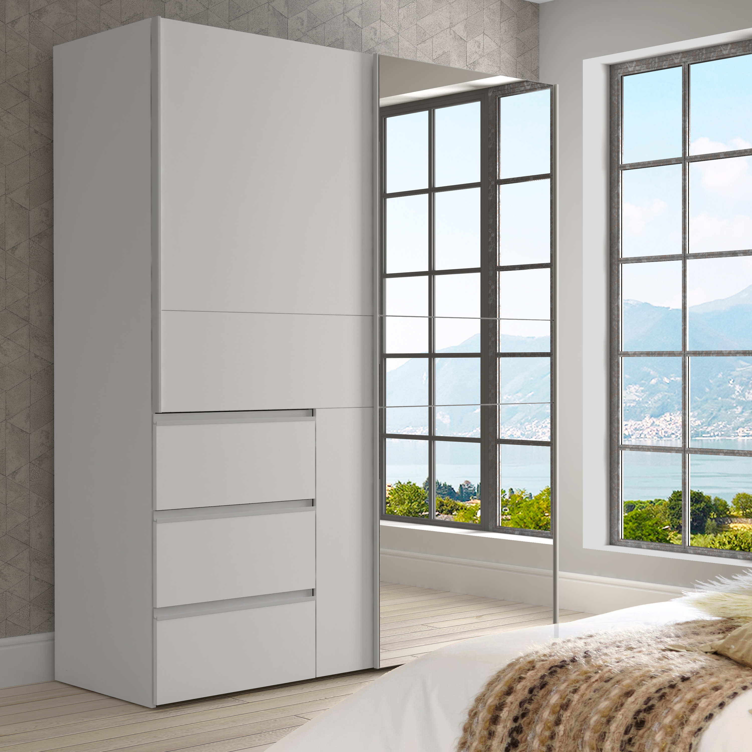 Forte Kleiderschrank WINN 2, weiß