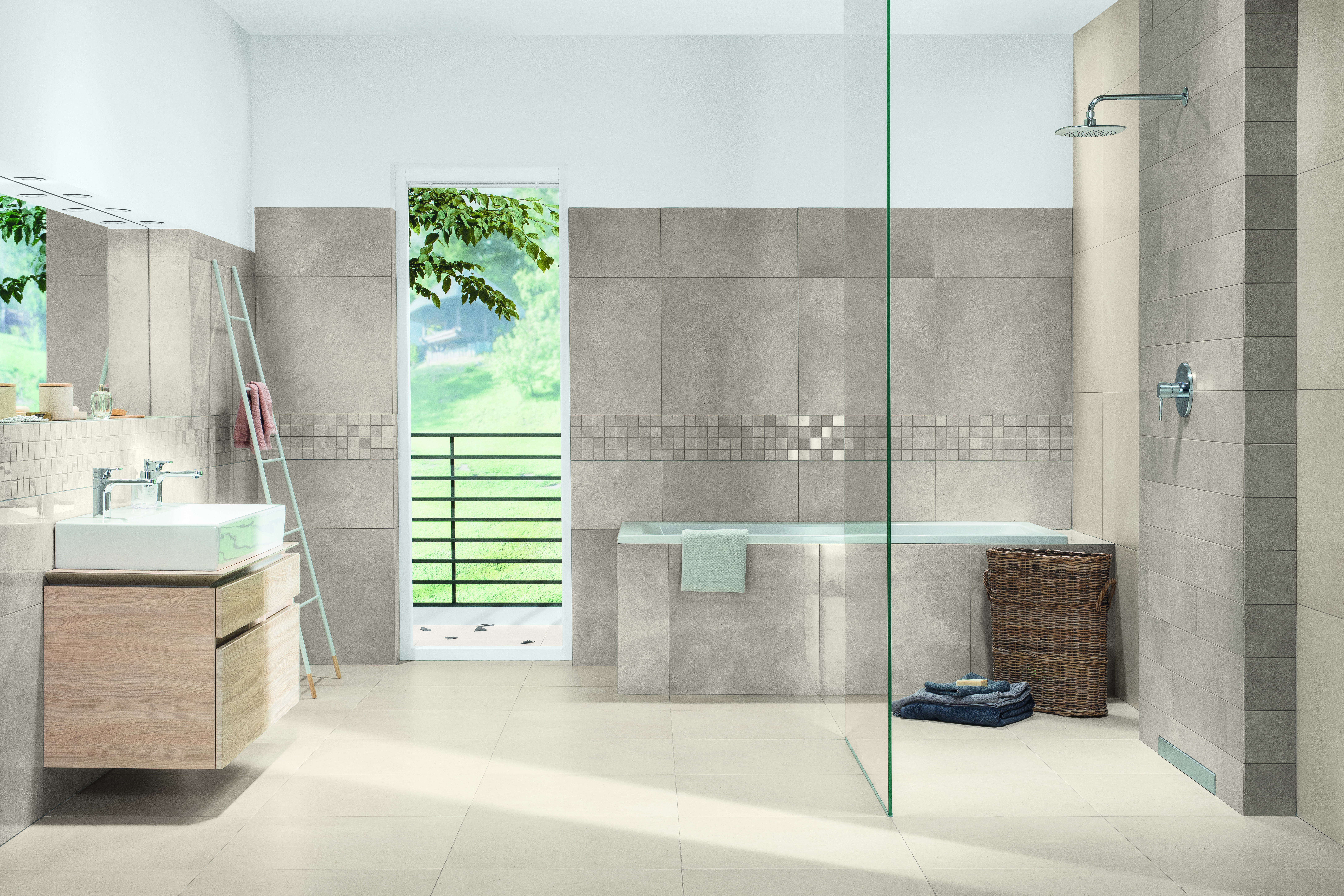 Lasselsberger Kalkstein Mosaik Lime beige, 30 x 30 cm