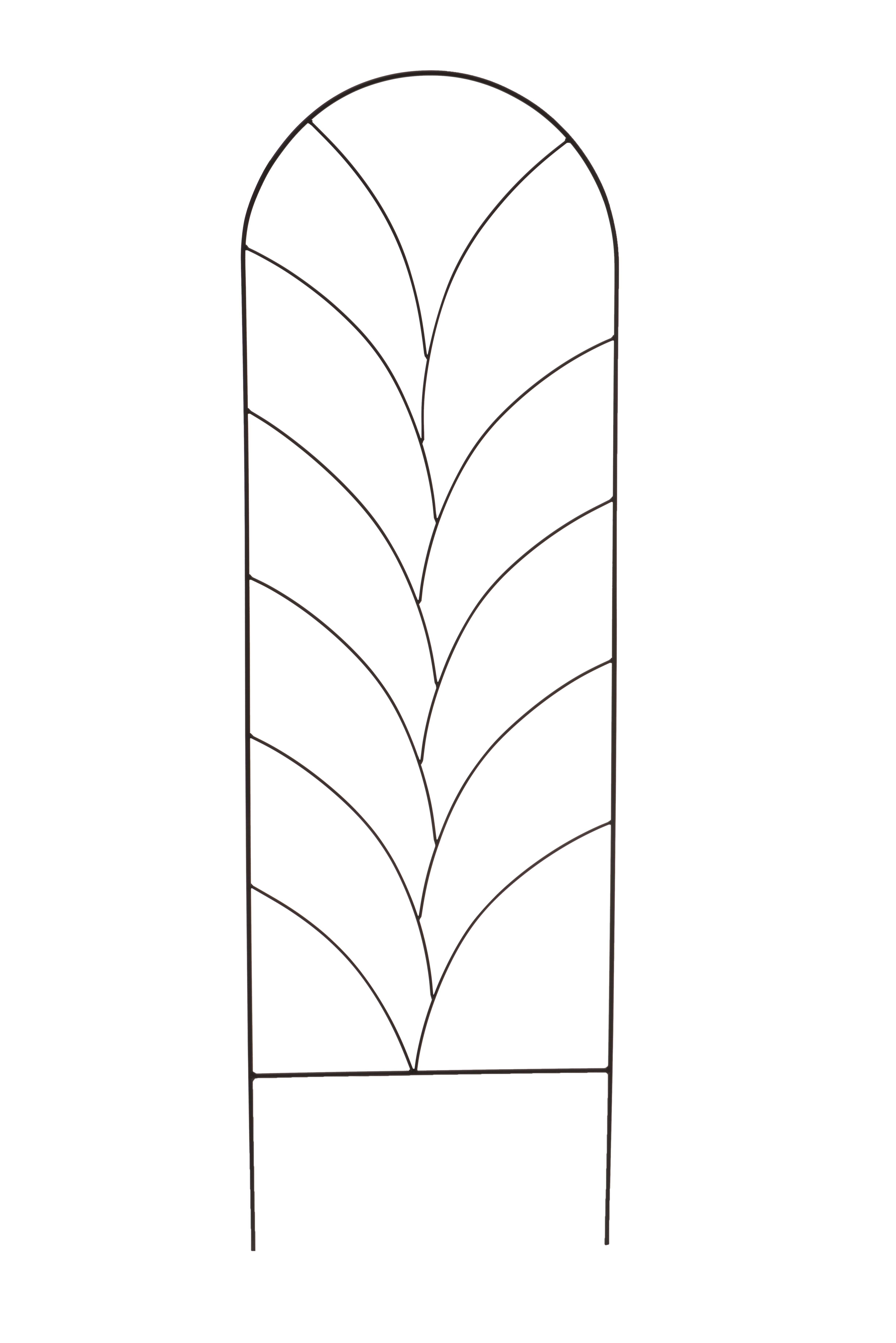 Pink Garten Spalier Ranke L, schwarz, PE coatet