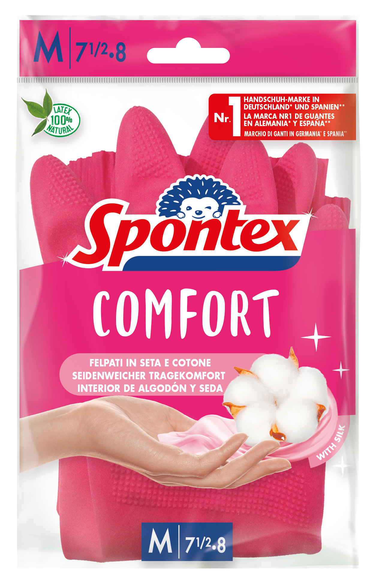 Spontex Comfort Haushaltshandschuhe, Größe 7