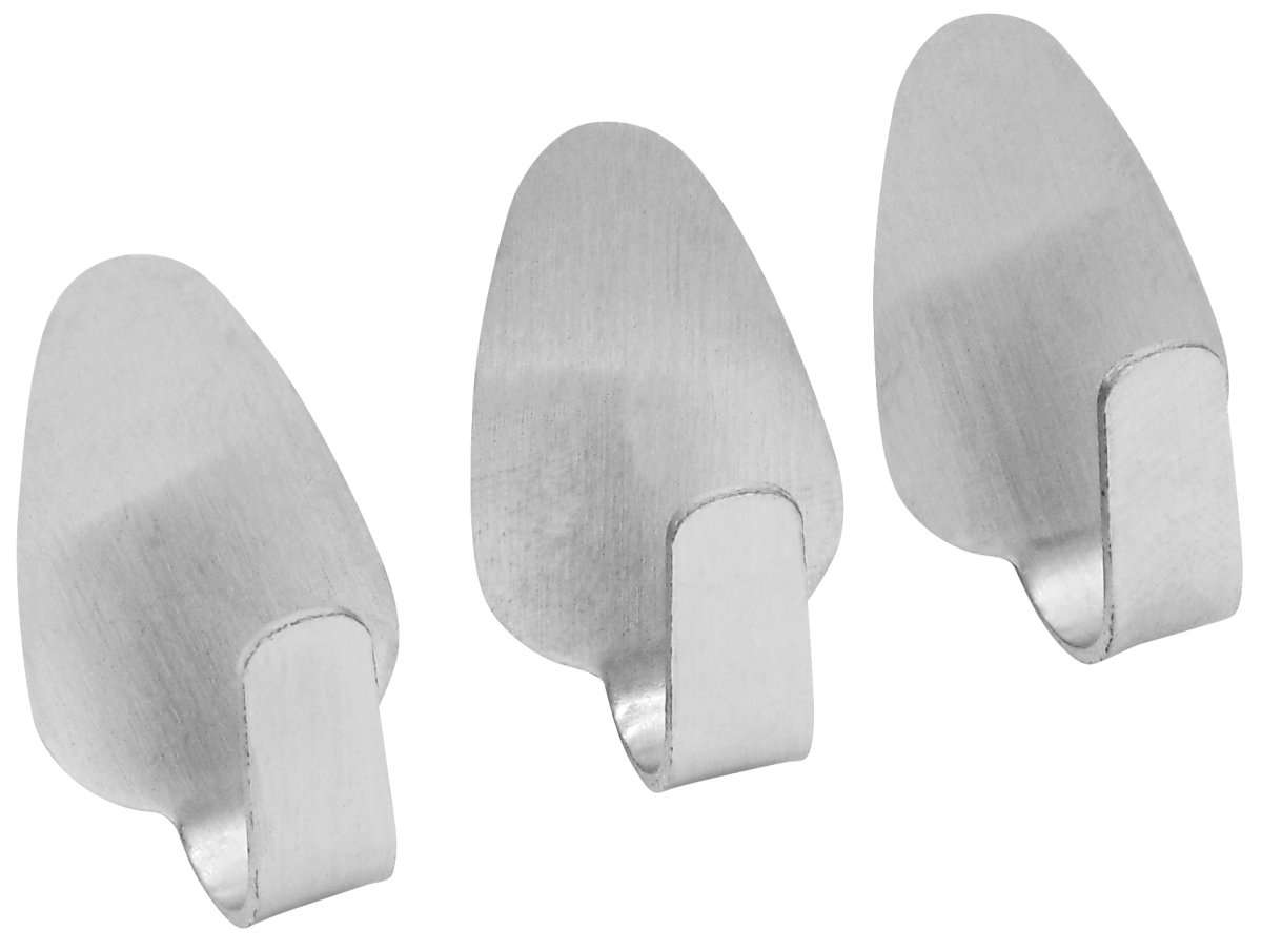 018711_01 FACKELMANN  3OVALKLEBEHAKEN 2CM EDELSTAHL