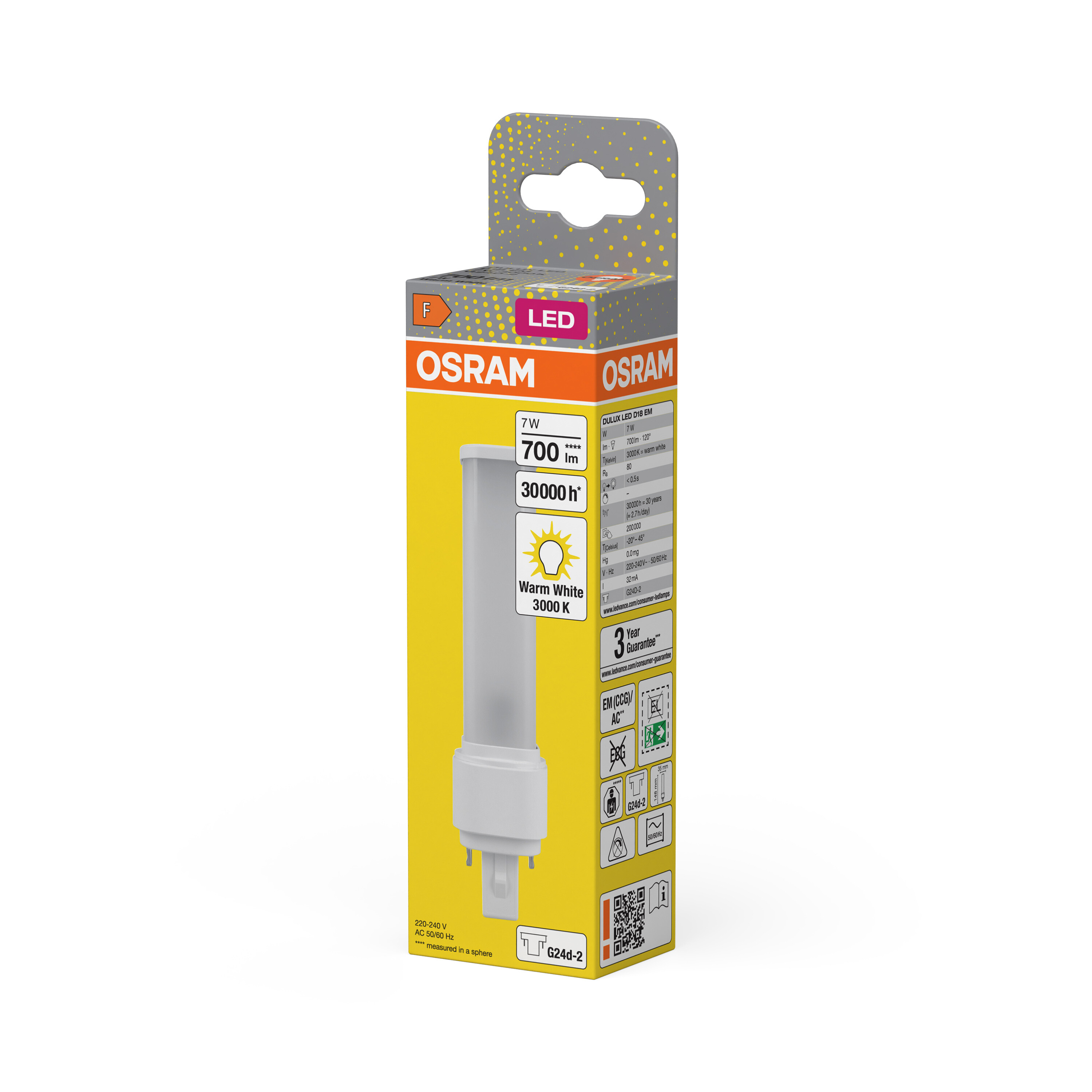 Osram DULUX LED Röhre, 14,8 cm, warmweiß