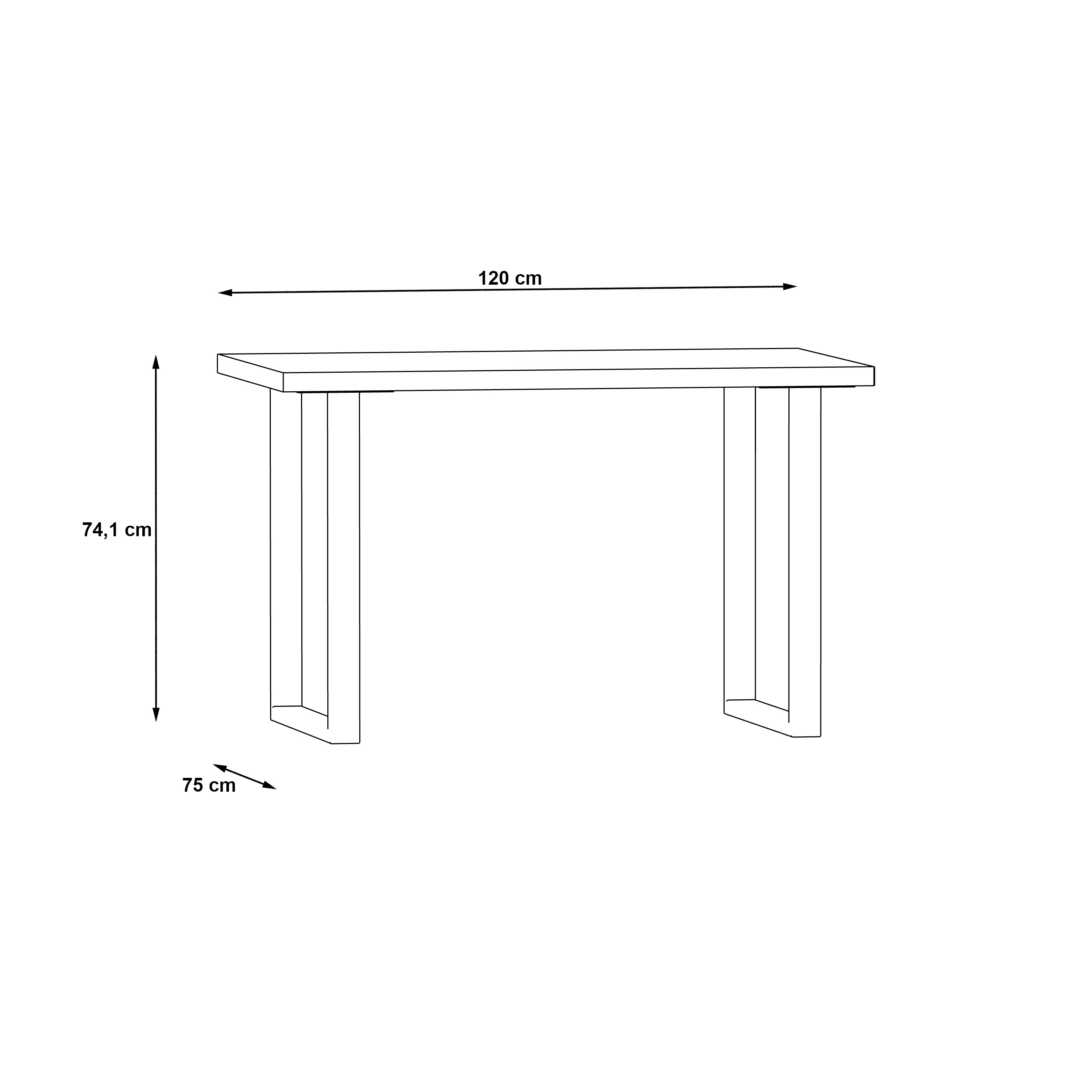 Forte Schreibtisch K1, 120 cm