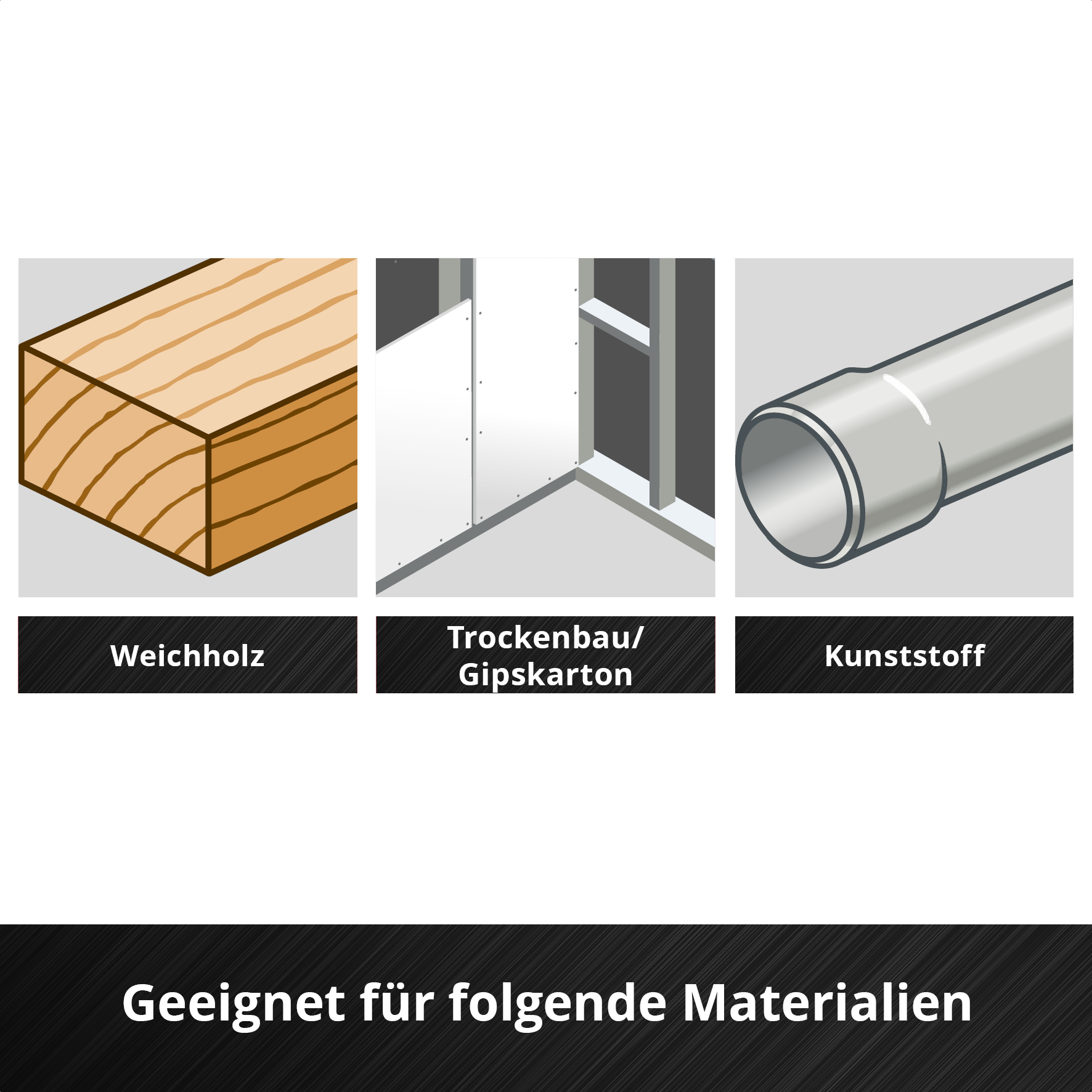 Einhell Multitool-Set mit Universalaufnahme für Holz und Metall, 3-tlg.
