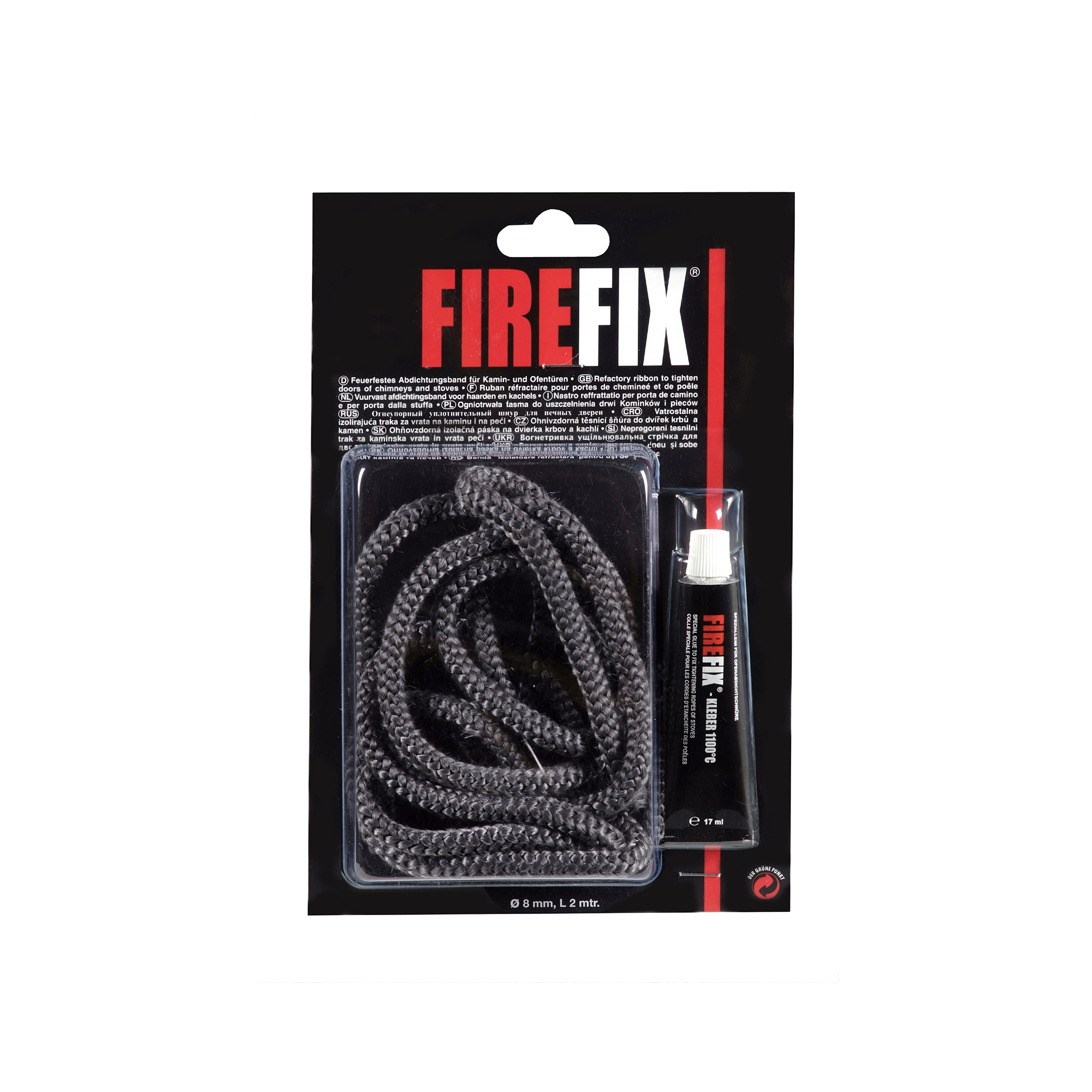 Firefix Keramikkordel, ø 8 mm, L 2 mtr.