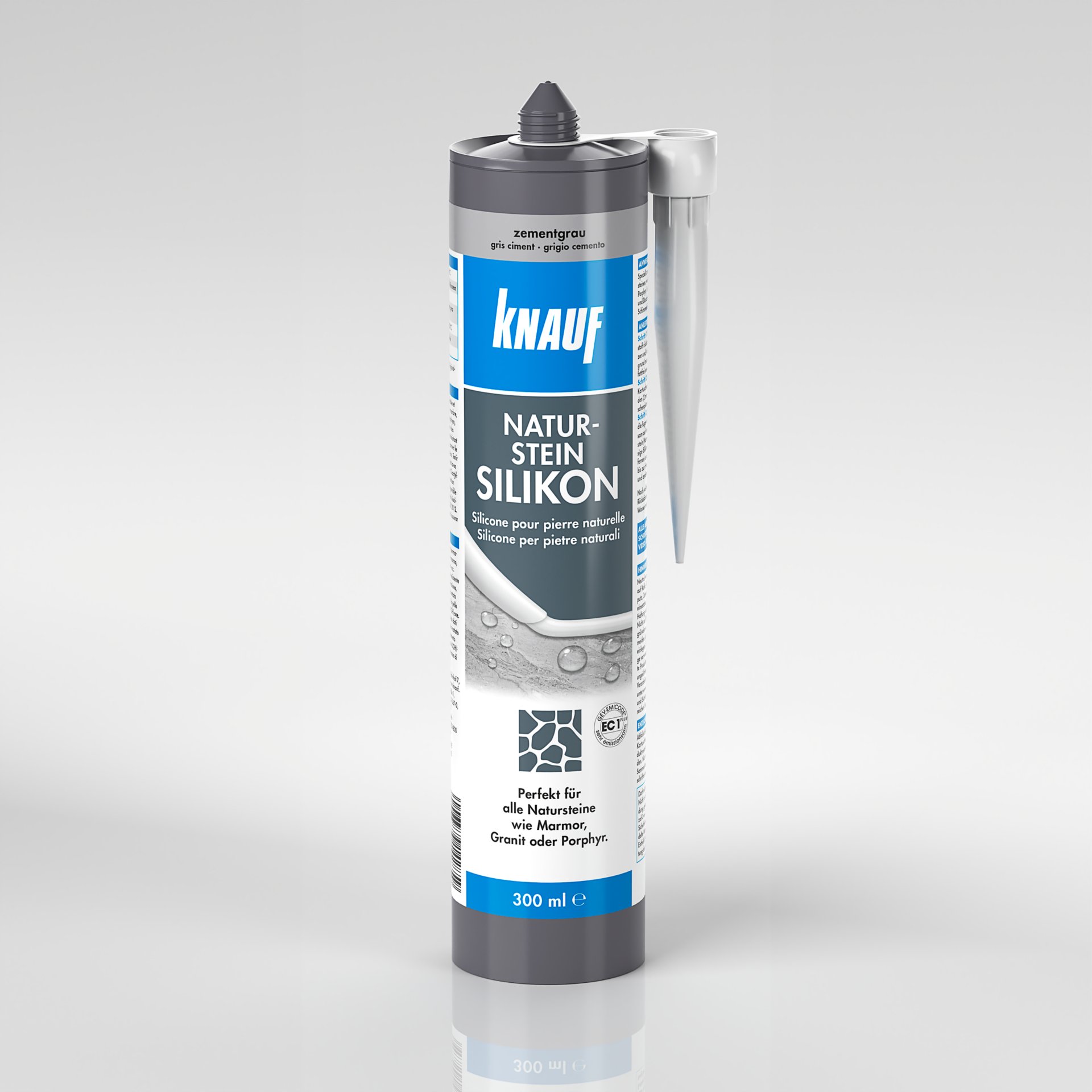 Knauf naturstein silikon, zementgrau, 300 ml