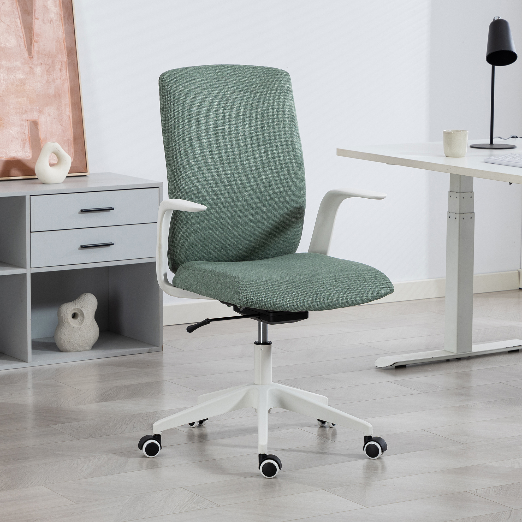 Duo Collection Drehstuhl Floris, grün/weiß