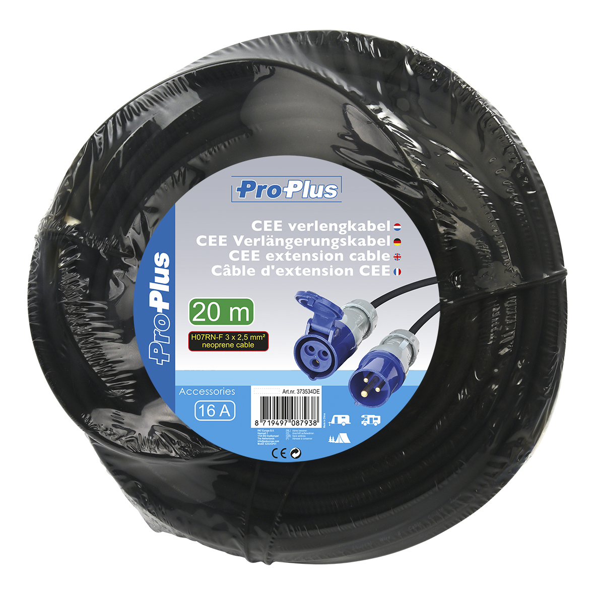 ProPlus CEE Verlängerungskabel 20M, 3x2,5mm²