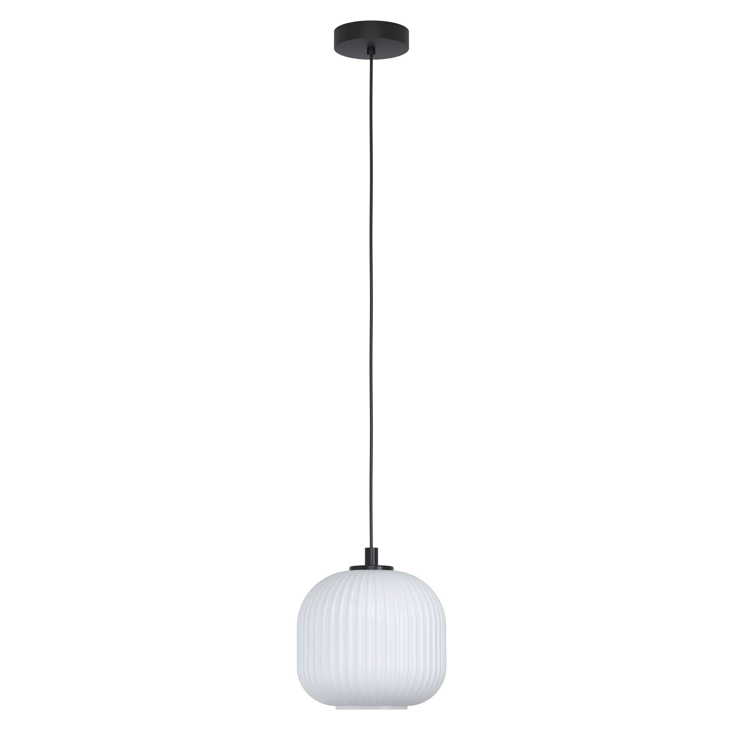 791367-1 Eglo Hängeleuchte, 1xE27 schwarz/weiß, MANTUNALLE