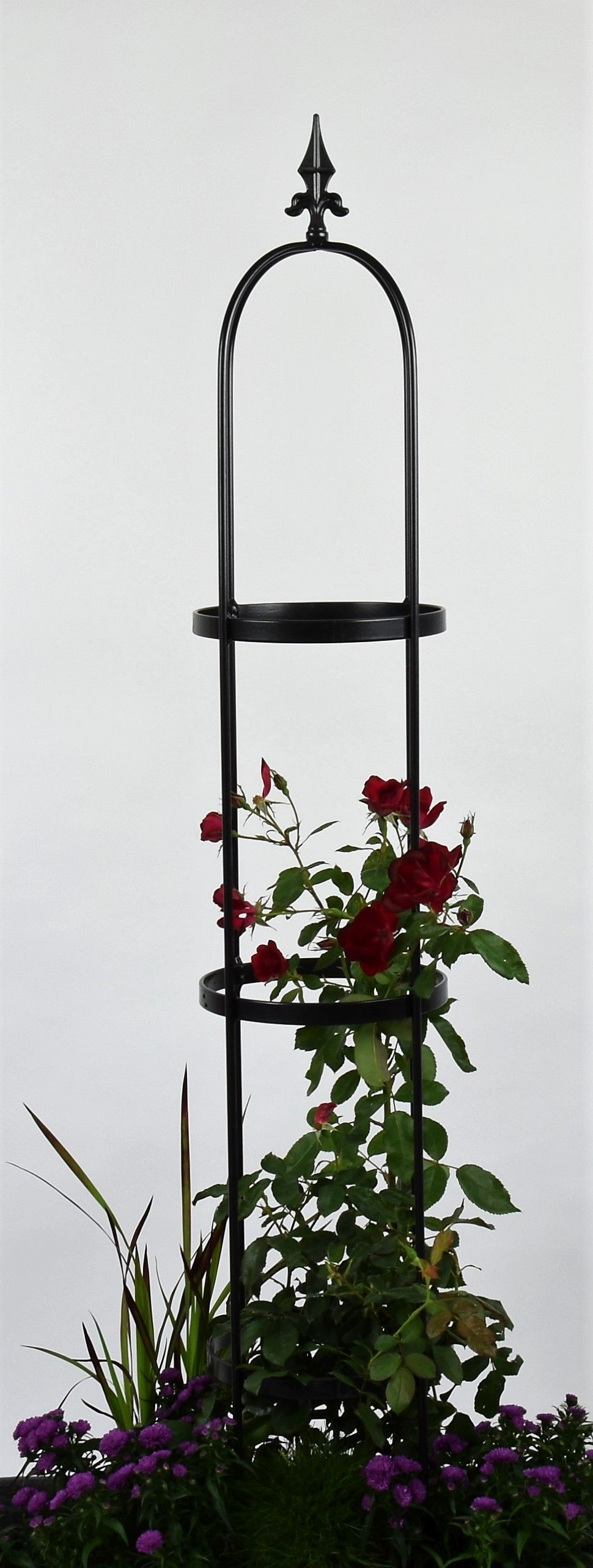 Pink Garten Rankhilfe Obelisk Oscar 125, schwarz, PE coatet