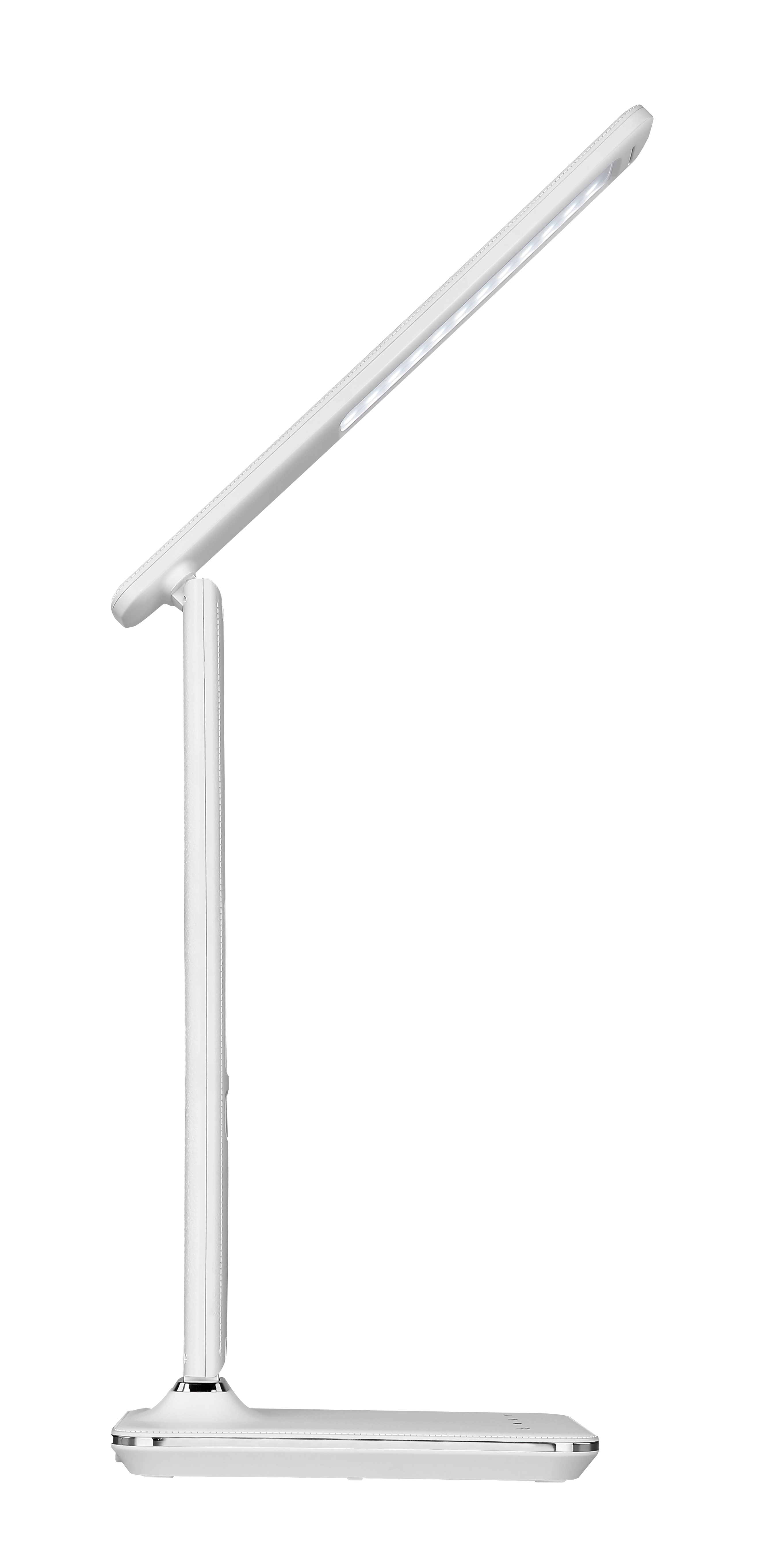 GLOBO TISCHLEUCHTE 7W WEISS  LEDER TOUCHDIMMER ANZEIGE