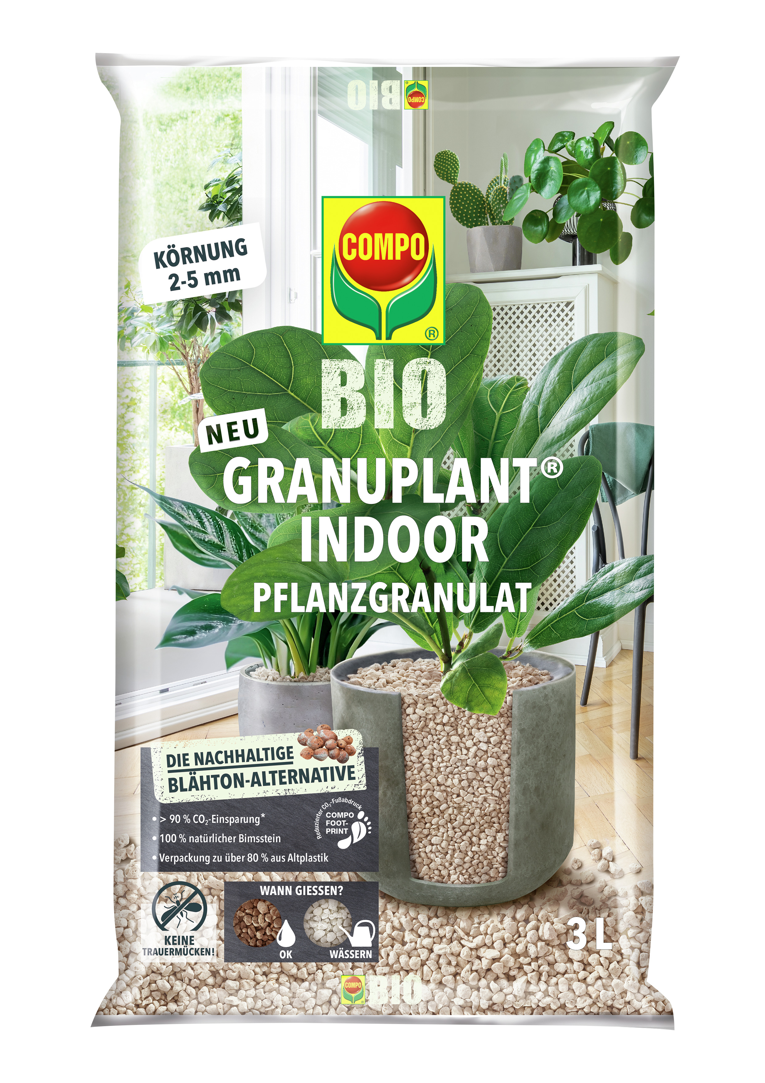 Compo BIO Granuplant Indoor Pflanzgranulat, 3 L Compo BIO Granuplant Indoor Pflanzgranulat, 3 L