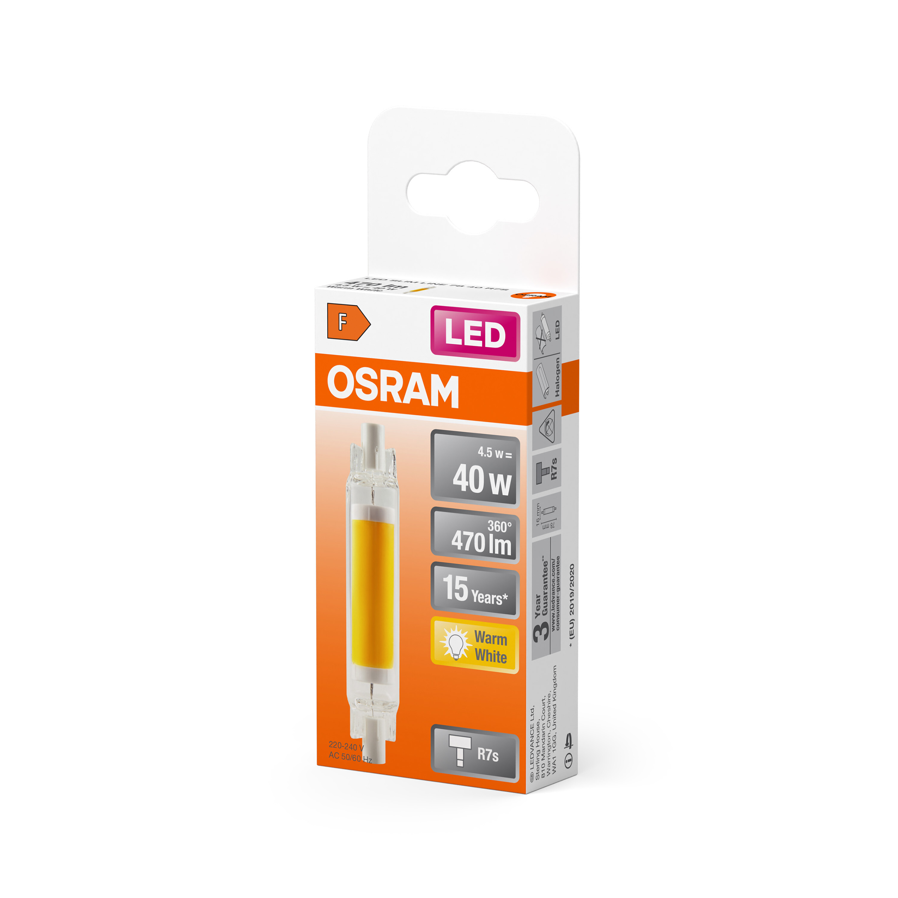 Osram LED Slim Line Lampe, 4.5W, warmweiß