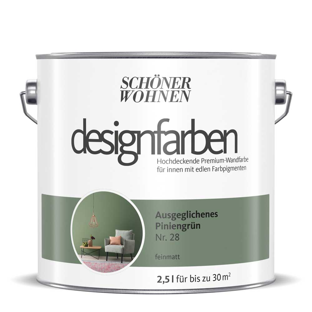 Schöner Wohnen Designfarbe, ausgeglichenes piniengrün, 2,5 Schöner Wohnen Designfarbe, ausgeglichenes piniengrün, 2,5