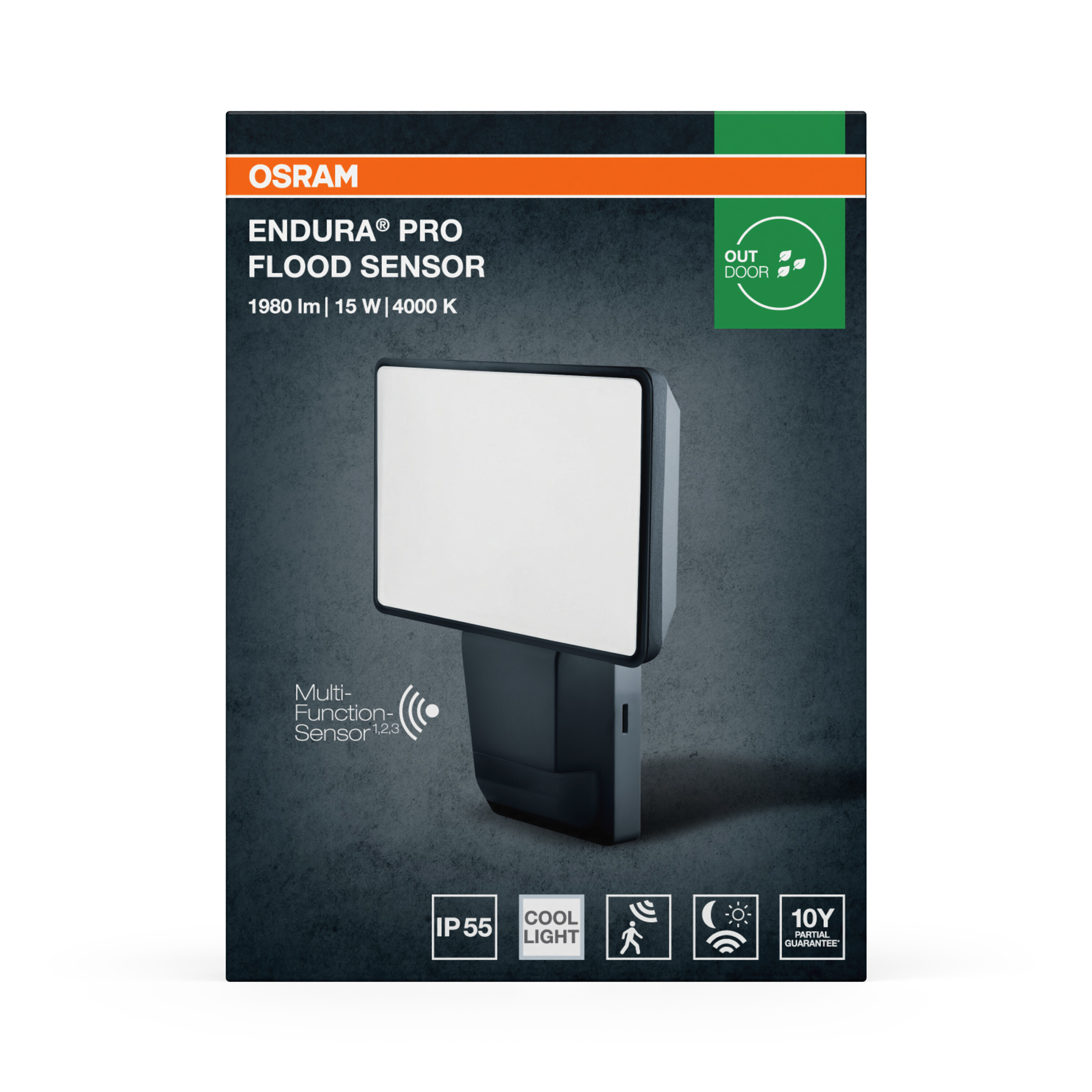 Osram LED Fluter, Kaltweiß, 15W, 151 x 56 x 205 mm