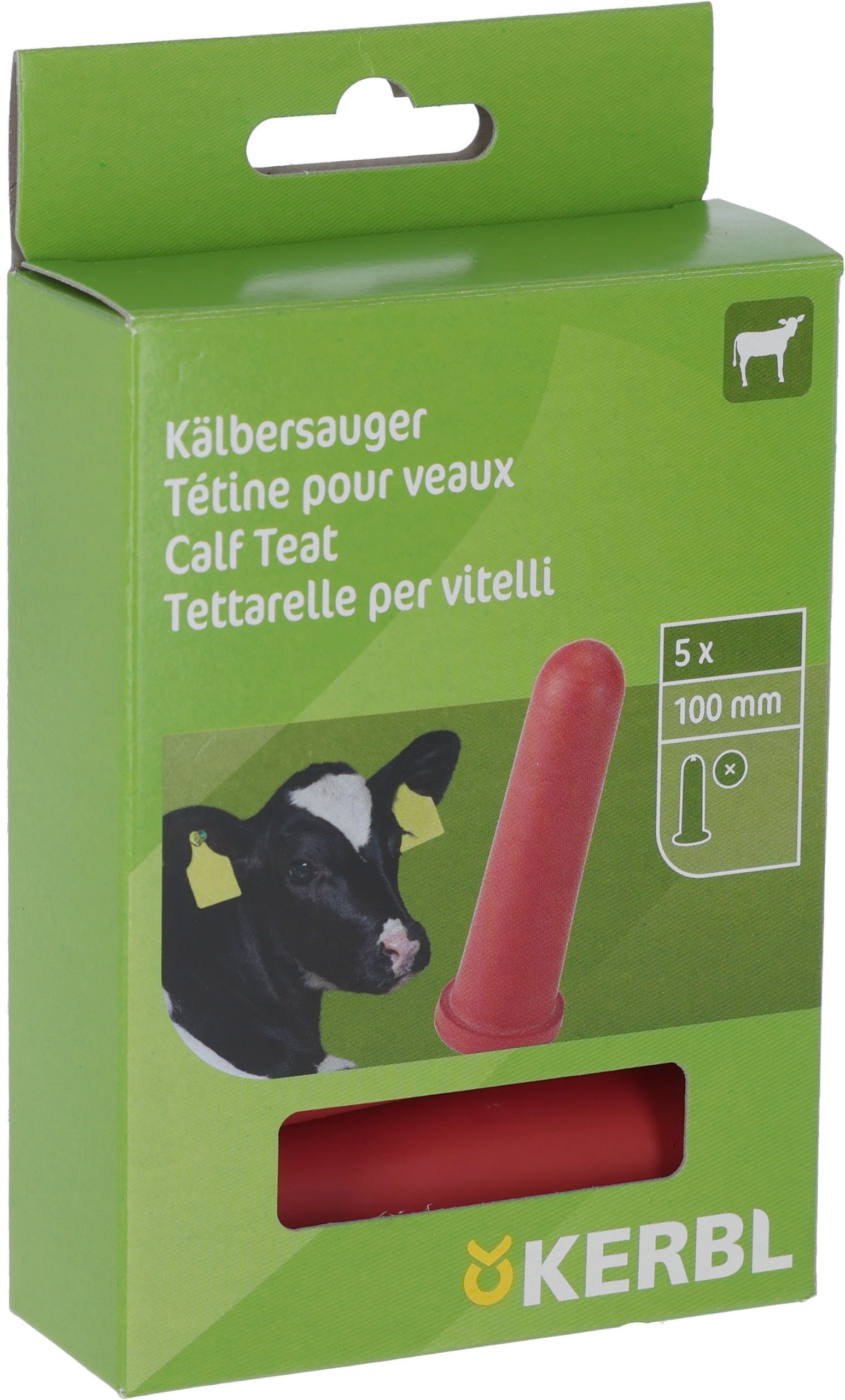 Kerbl Sauger "Super" rot, 100 mm, 5 St. im Pack