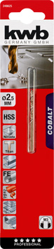 248625-300 Kwb Kobalt Spiralbohrer, 2,5 mm